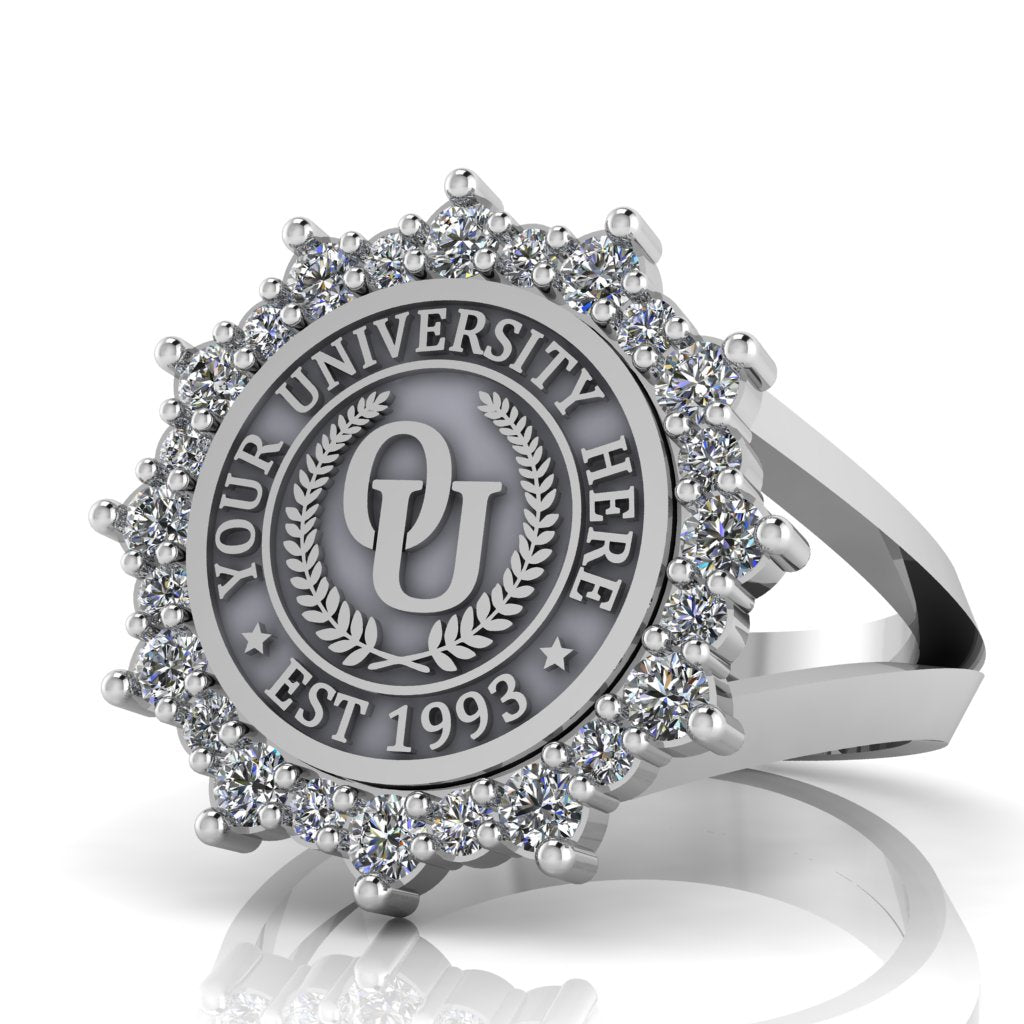Attraente | V-Frame Band Custom College Ring