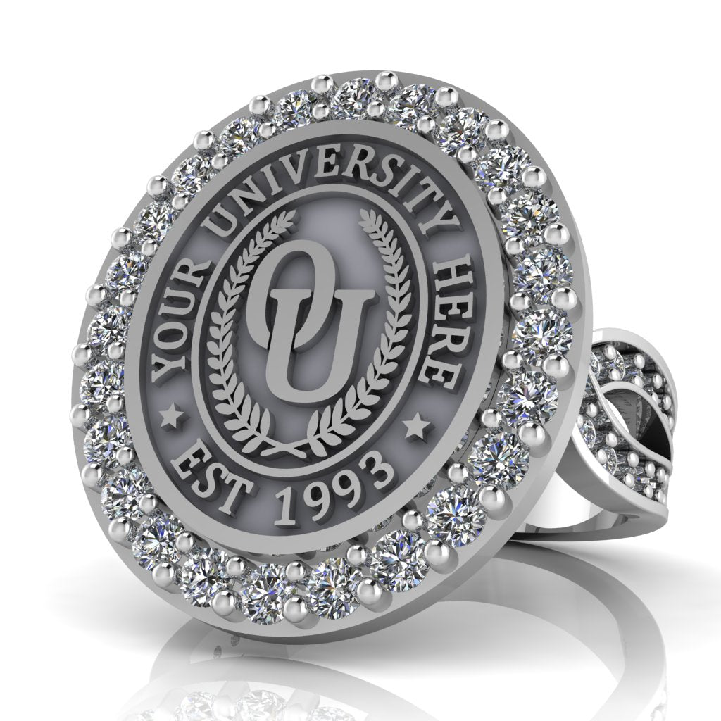 Circum Oval | Infinity Pave Band Custom Collage Ring