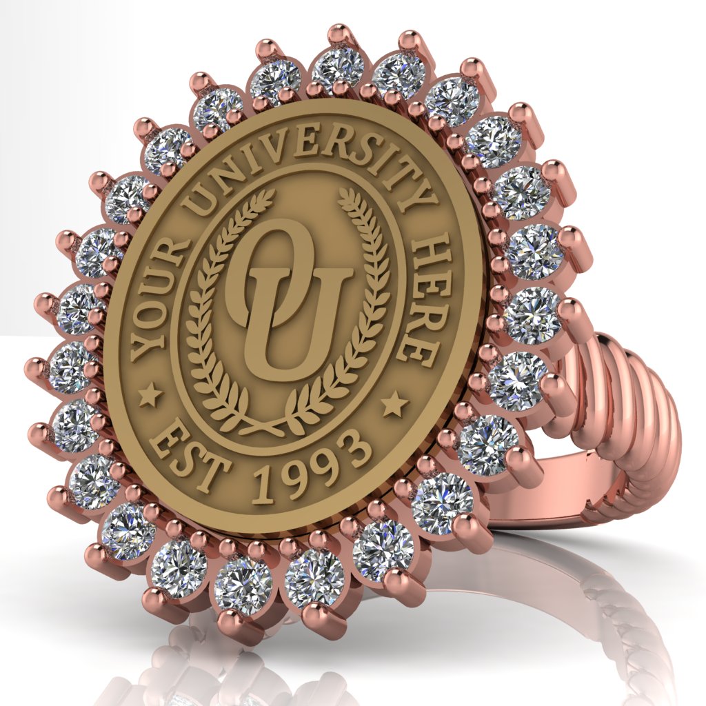 Serku Oval | Rope Core Band Custom Collage Ring