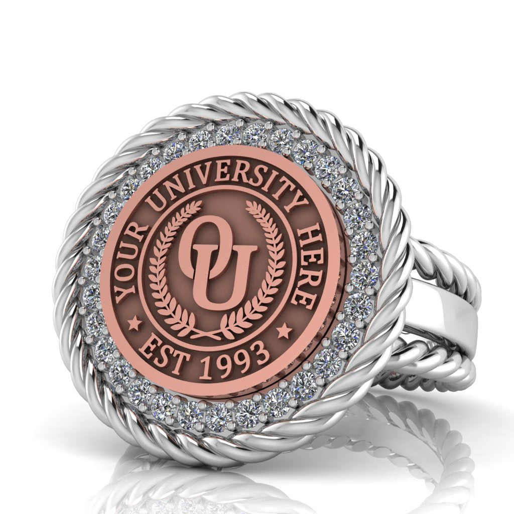 Arrecerat | Rope Edge Band Custom Collage Ring