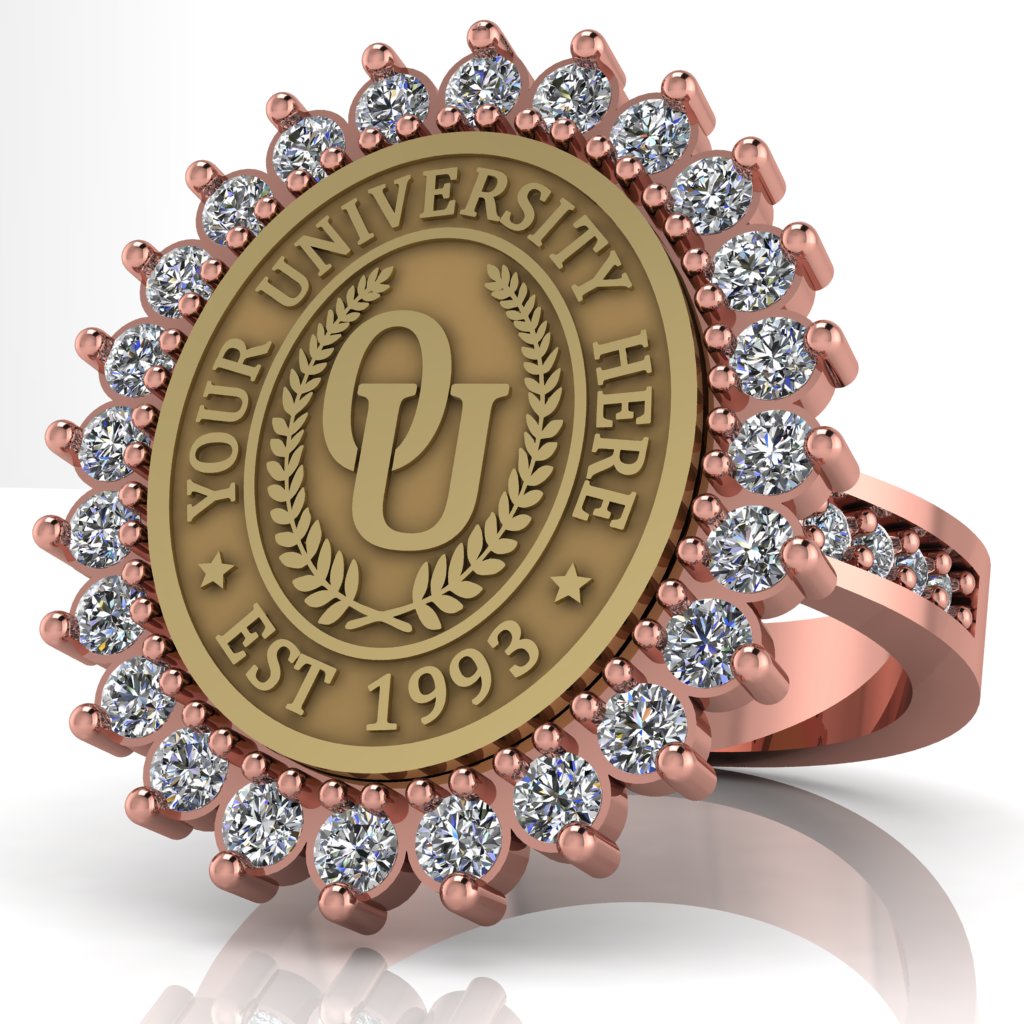 Serku Oval | Channel Core Band Custom Collage Ring