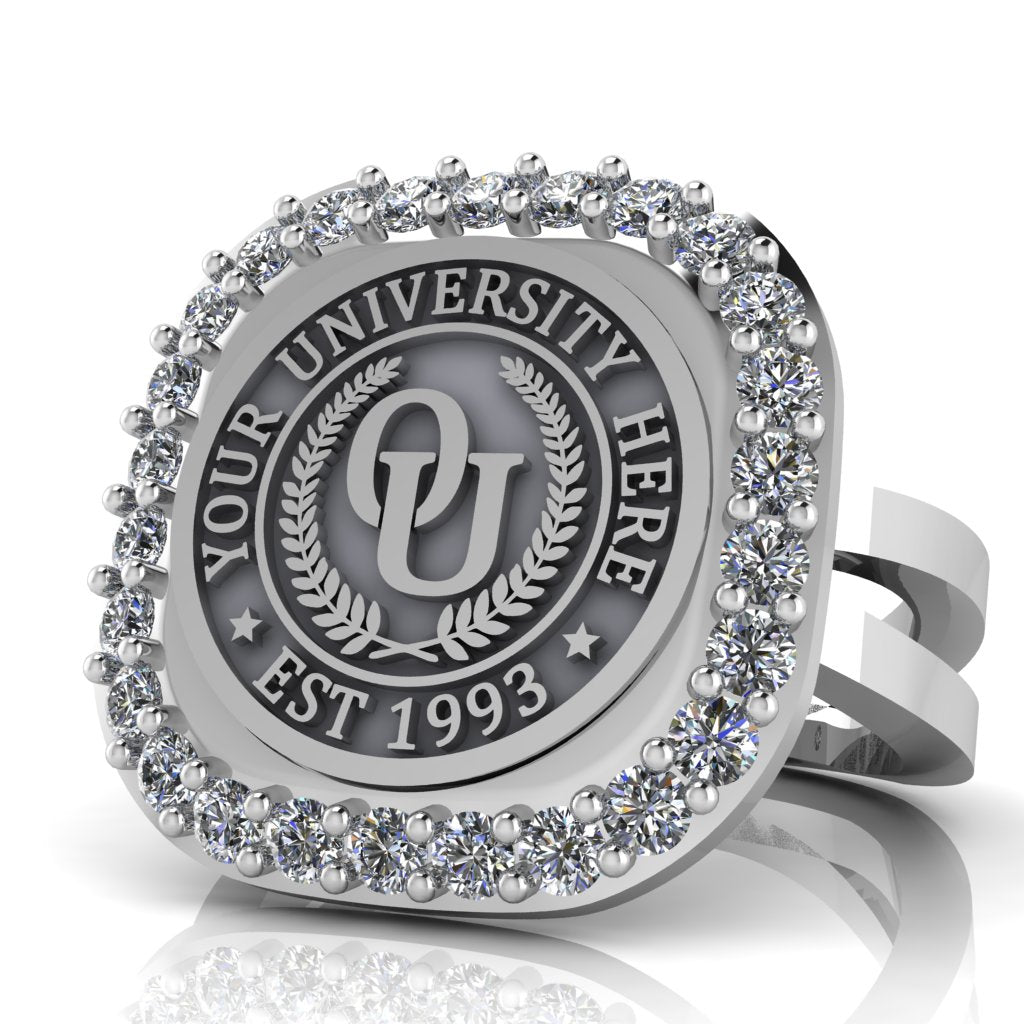 Radius | Knife Edge Band Custom Collage Ring