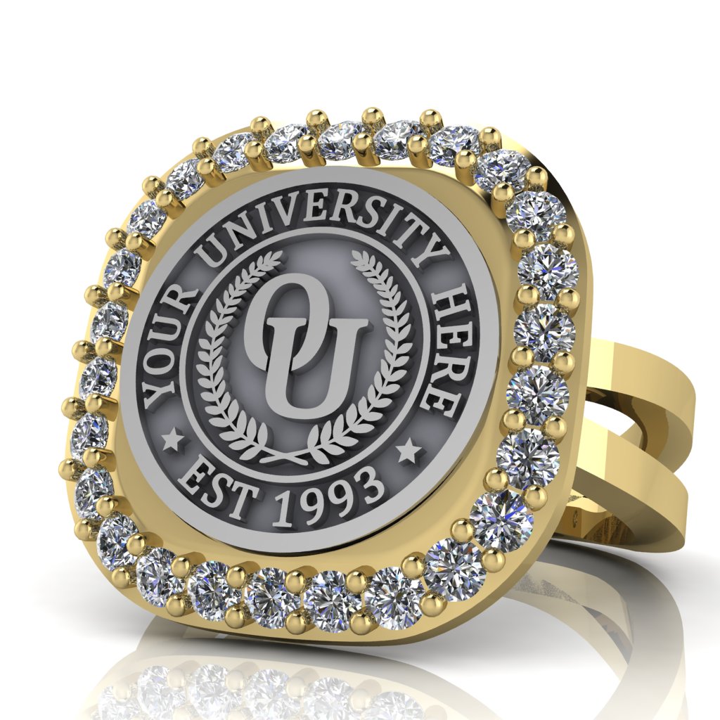 Radius | Knife Edge Band Custom Collage Ring