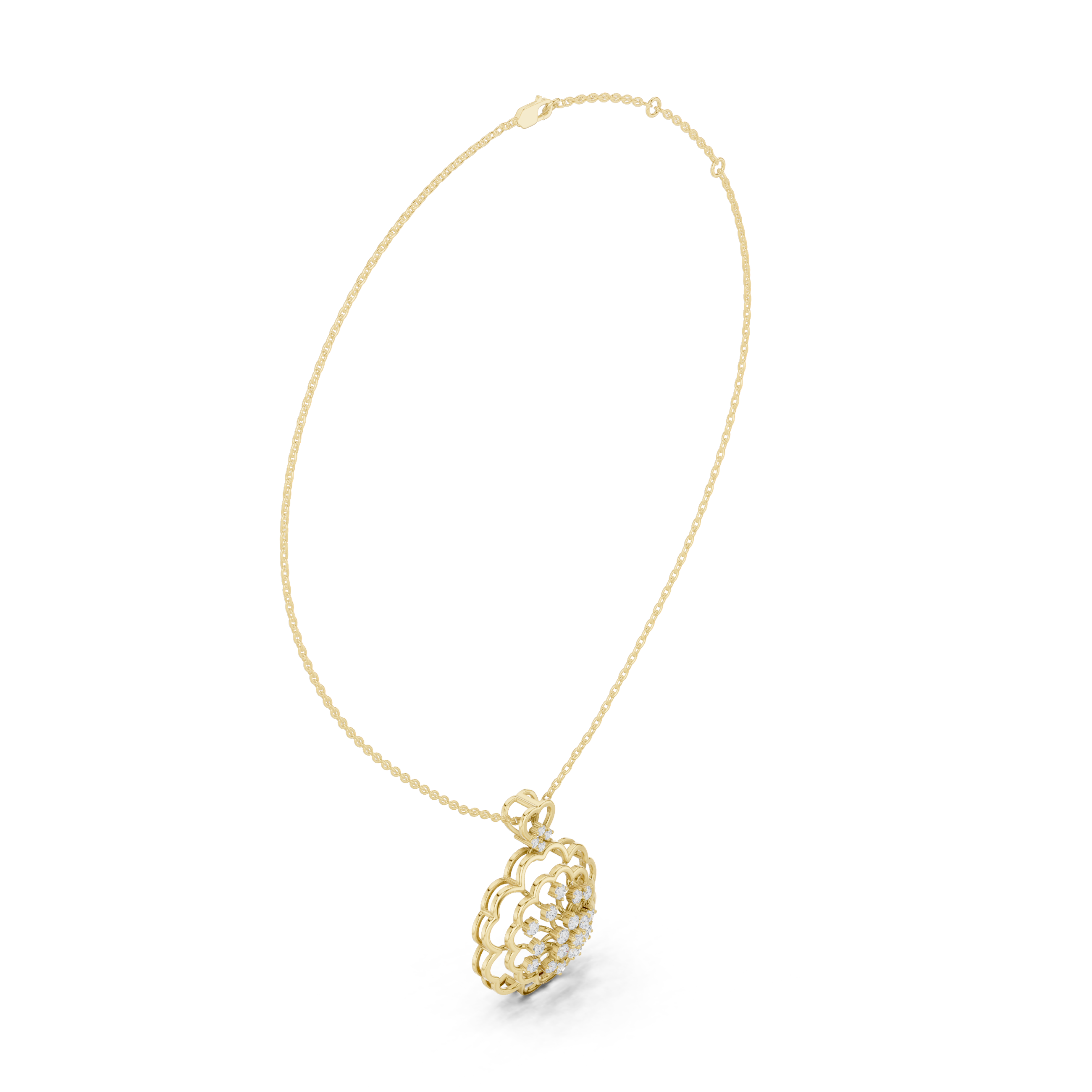 Royal Blossom Diamond Pendant