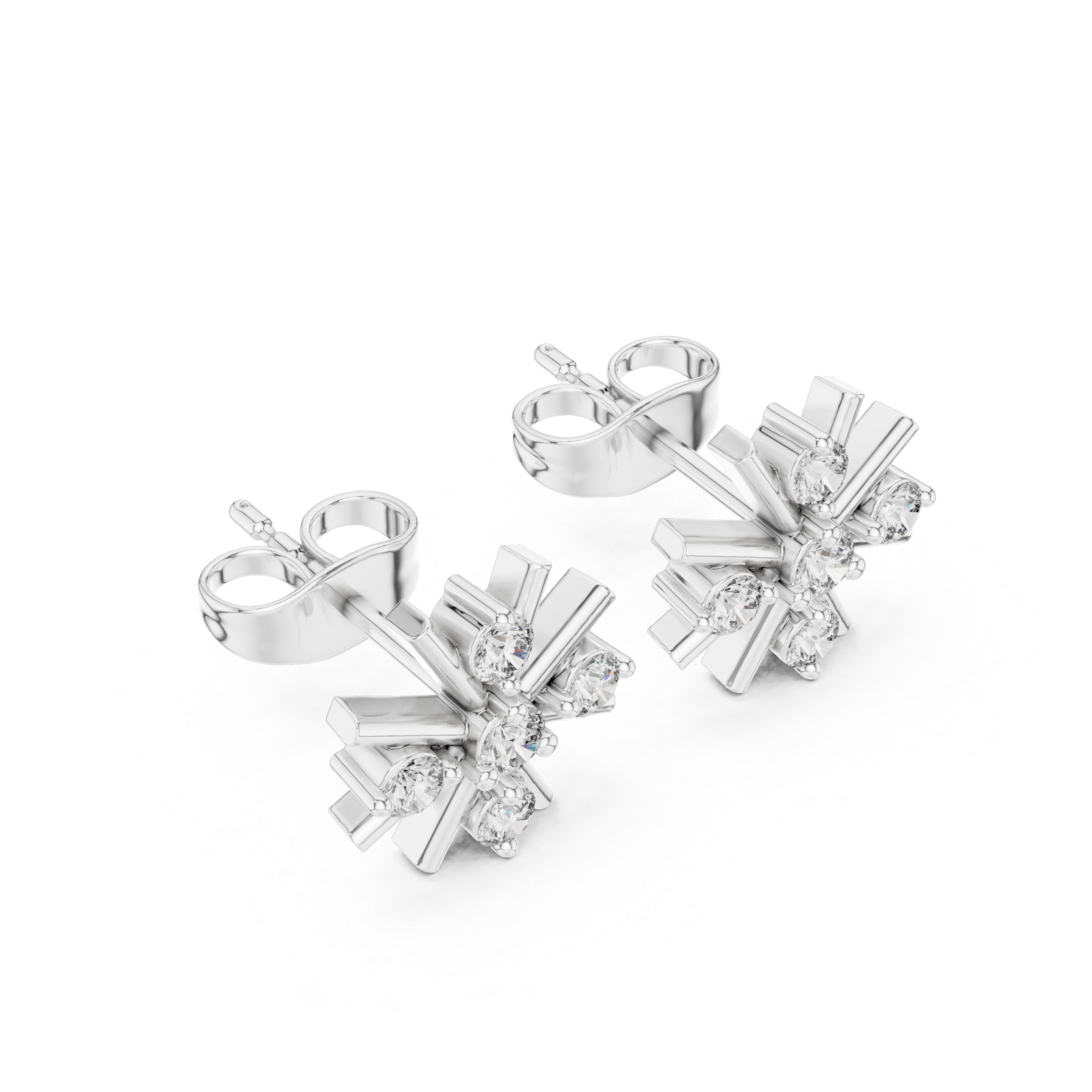Radiant Star Diamond Earrings