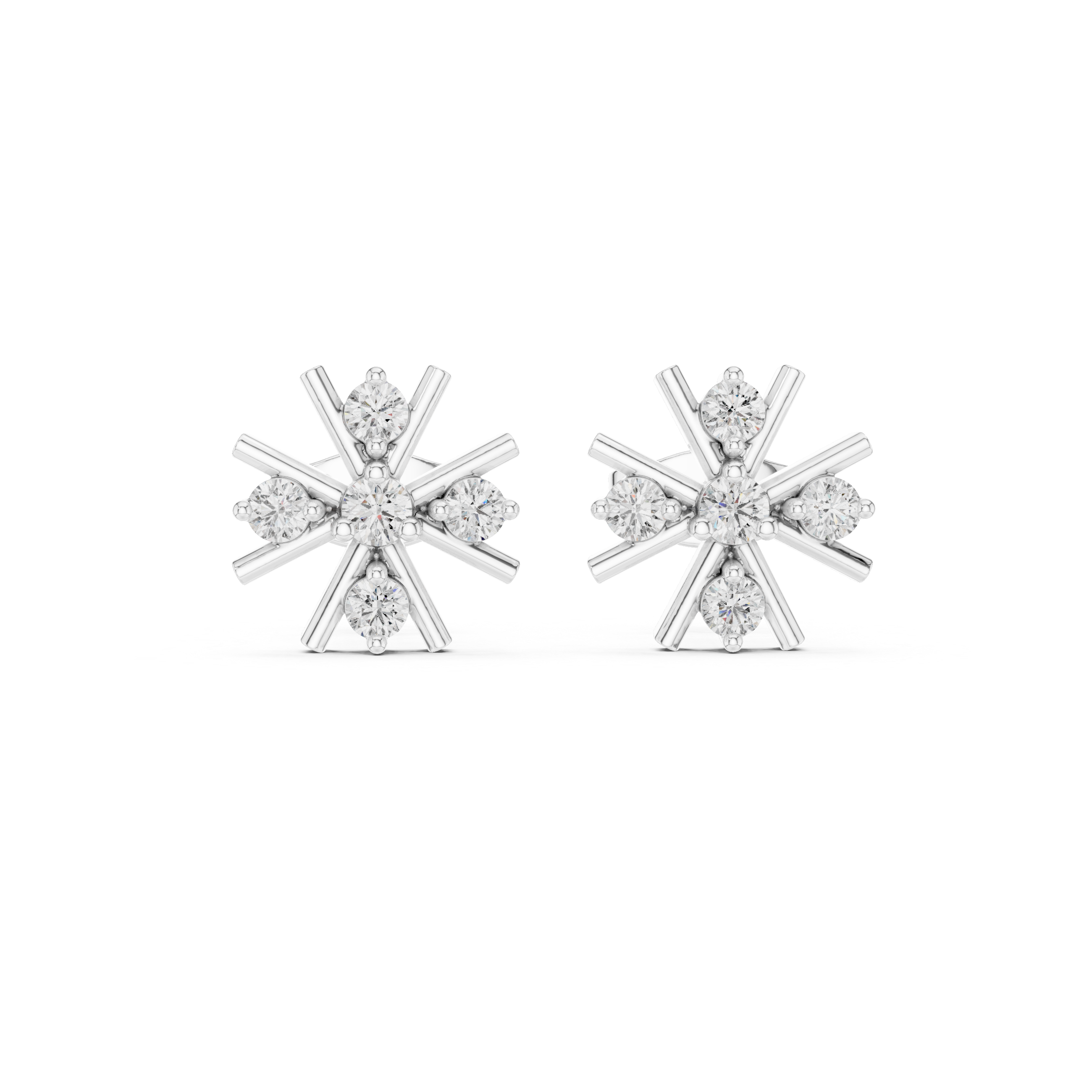 Radiant Star Diamond Earrings
