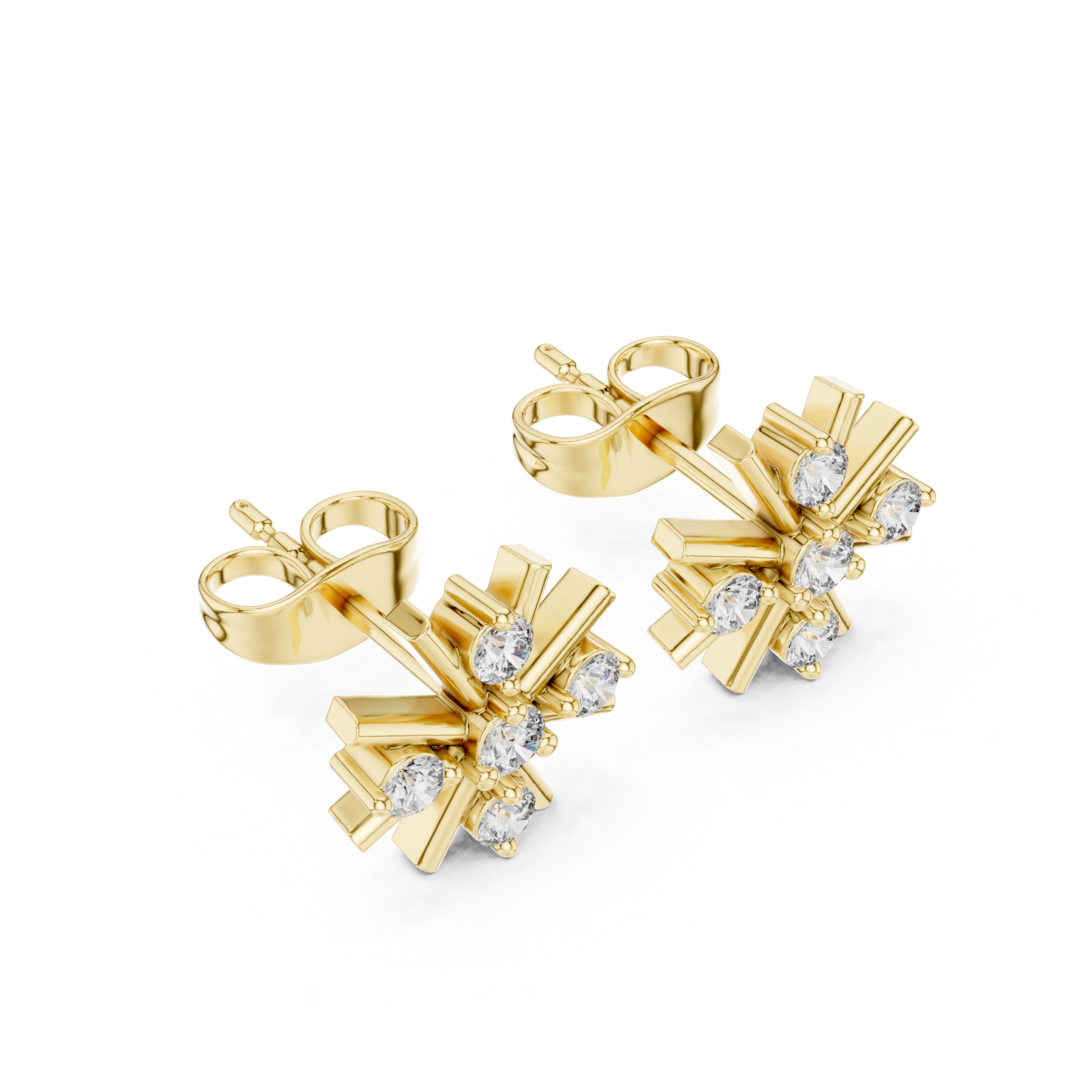 Radiant Star Diamond Earrings