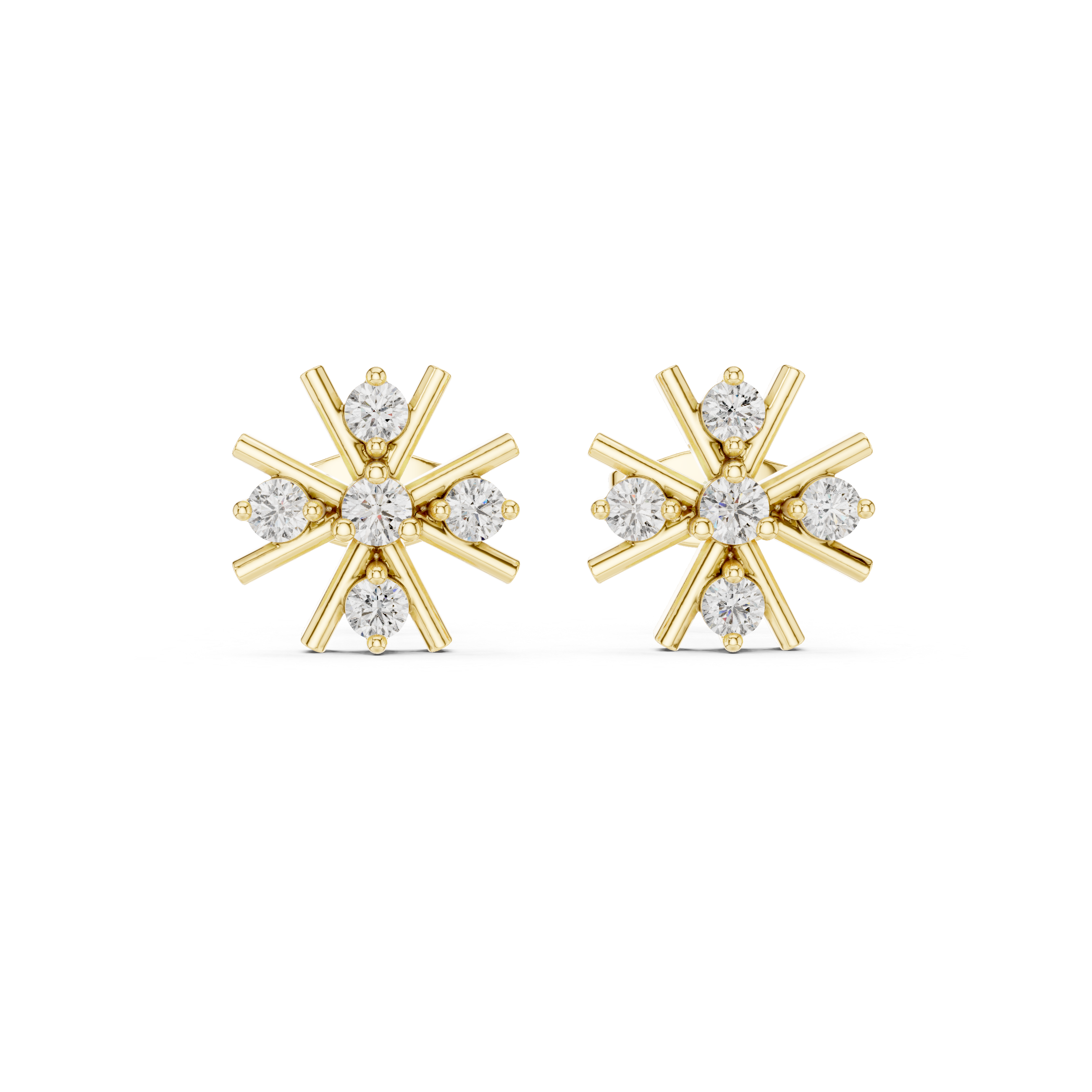 Radiant Star Diamond Earrings