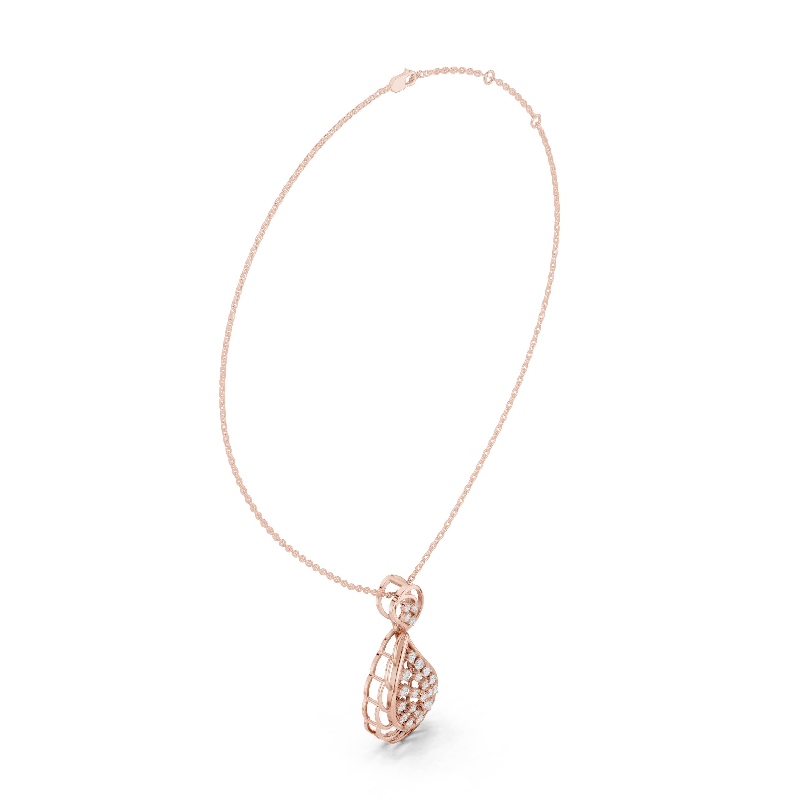 Elegant Teardrop Diamond Pendant