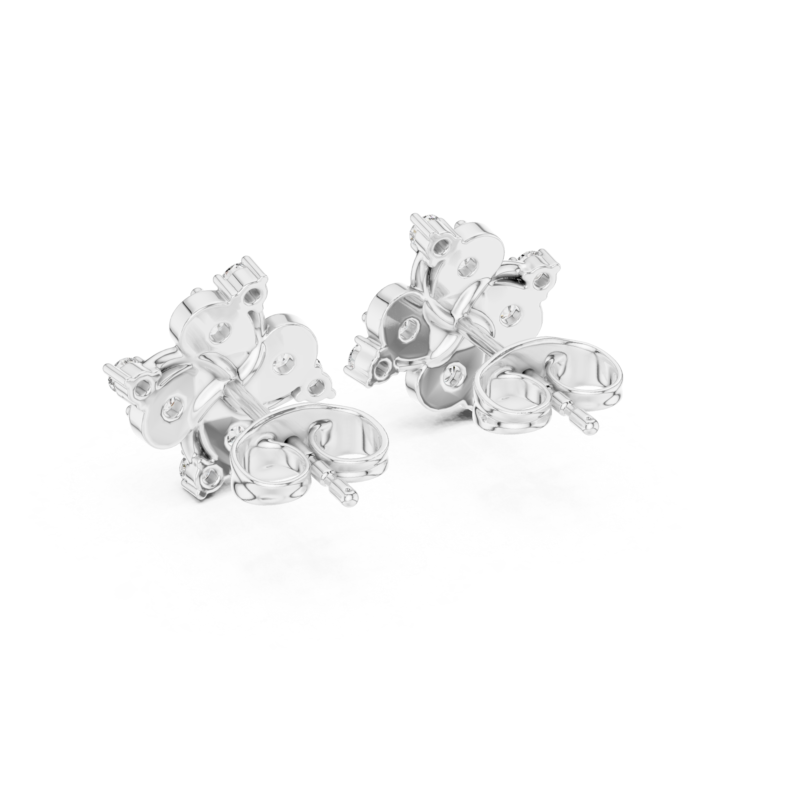 Radiant Floral Diamond Earrings