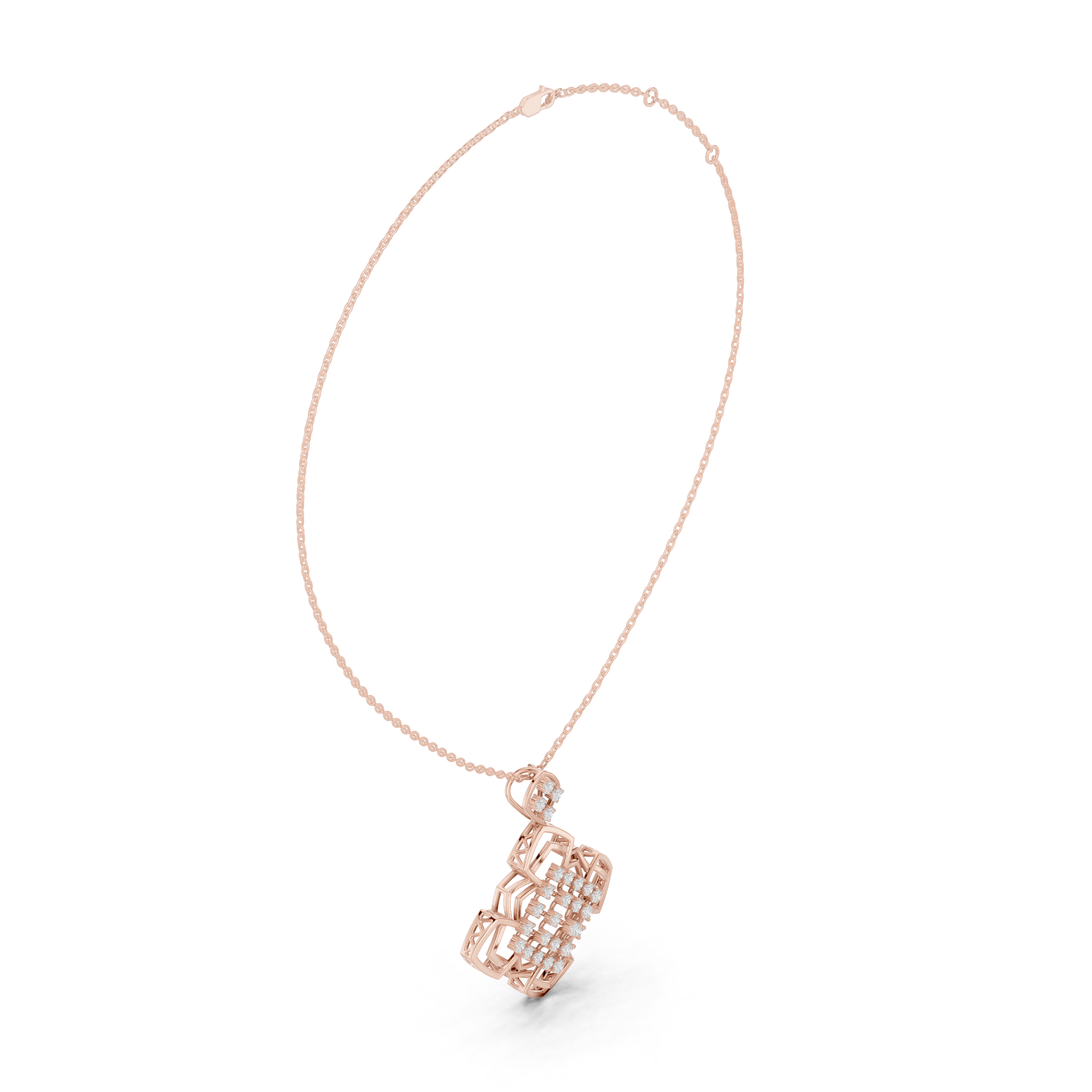 Imperial Diamond Halo Pendant