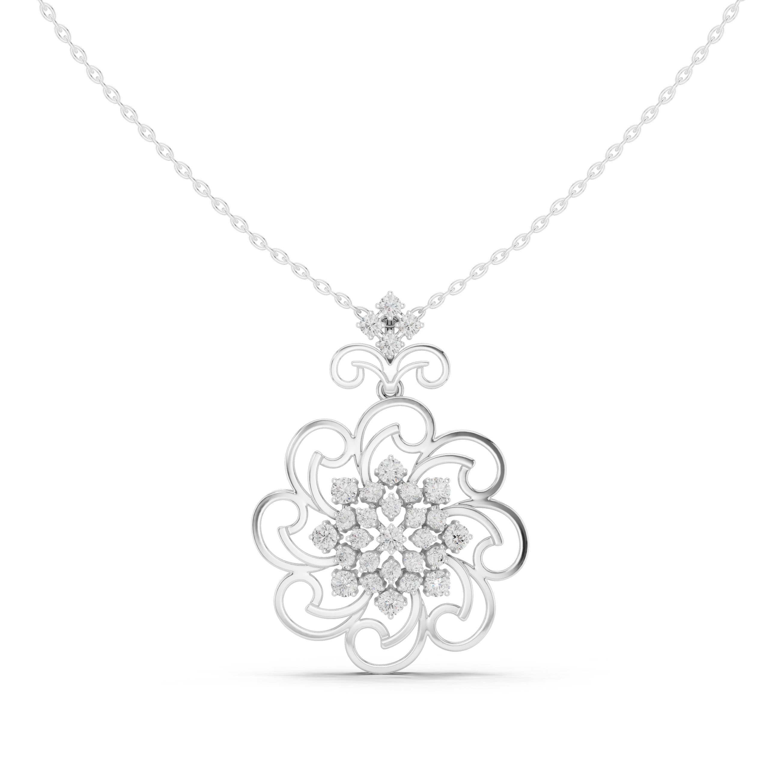 Royal Blossom Diamond Pendant
