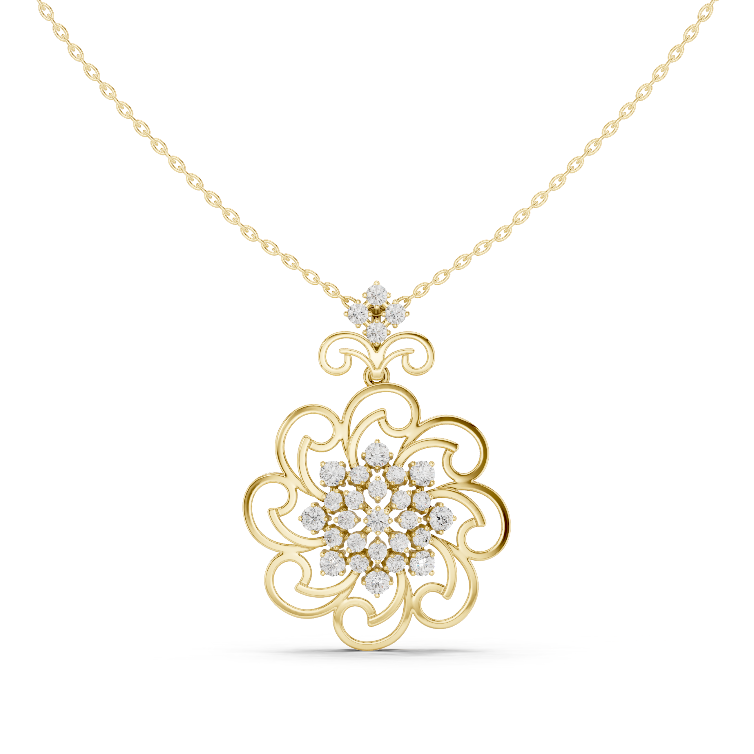Royal Blossom Diamond Pendant