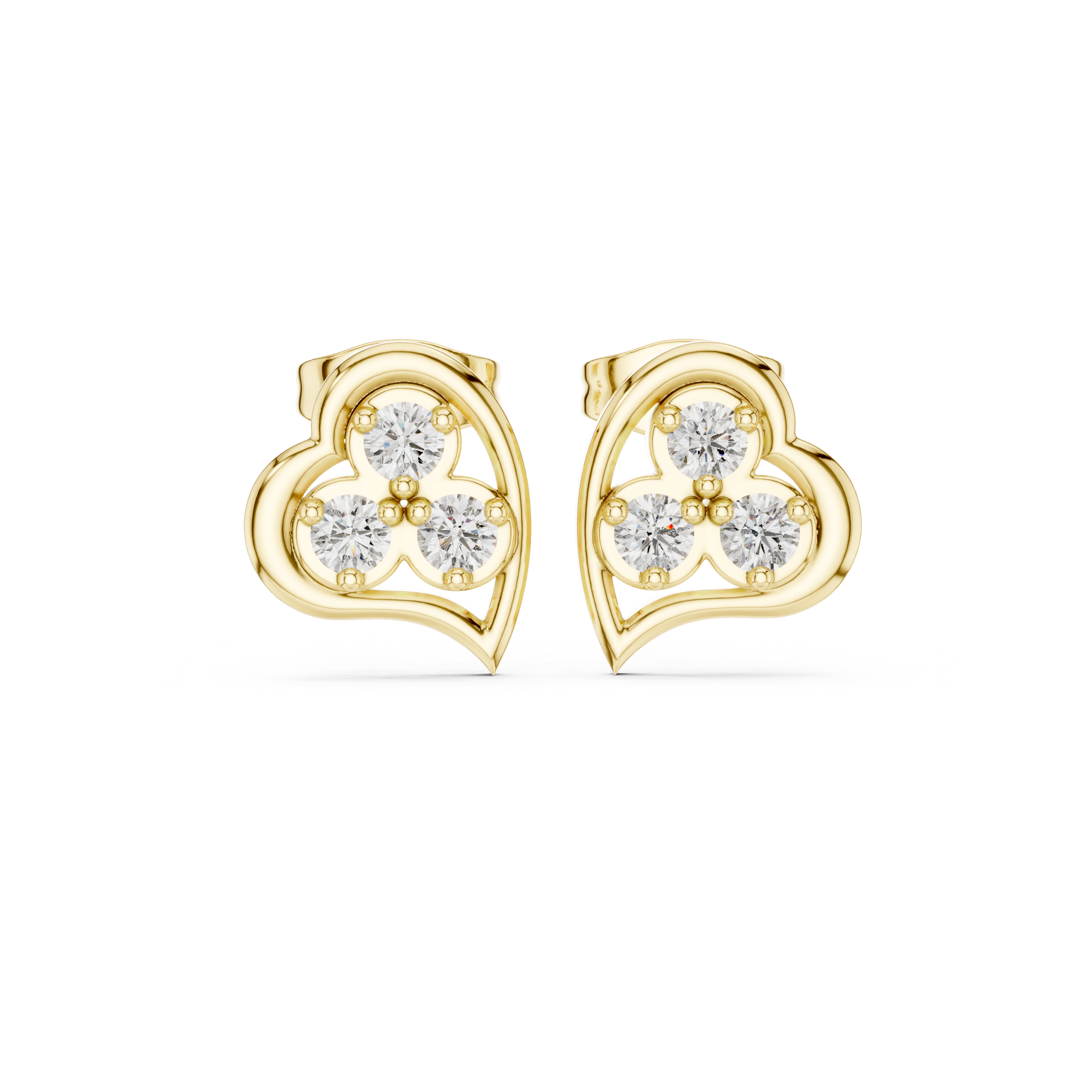 Luxury Heart Diamond Earrings