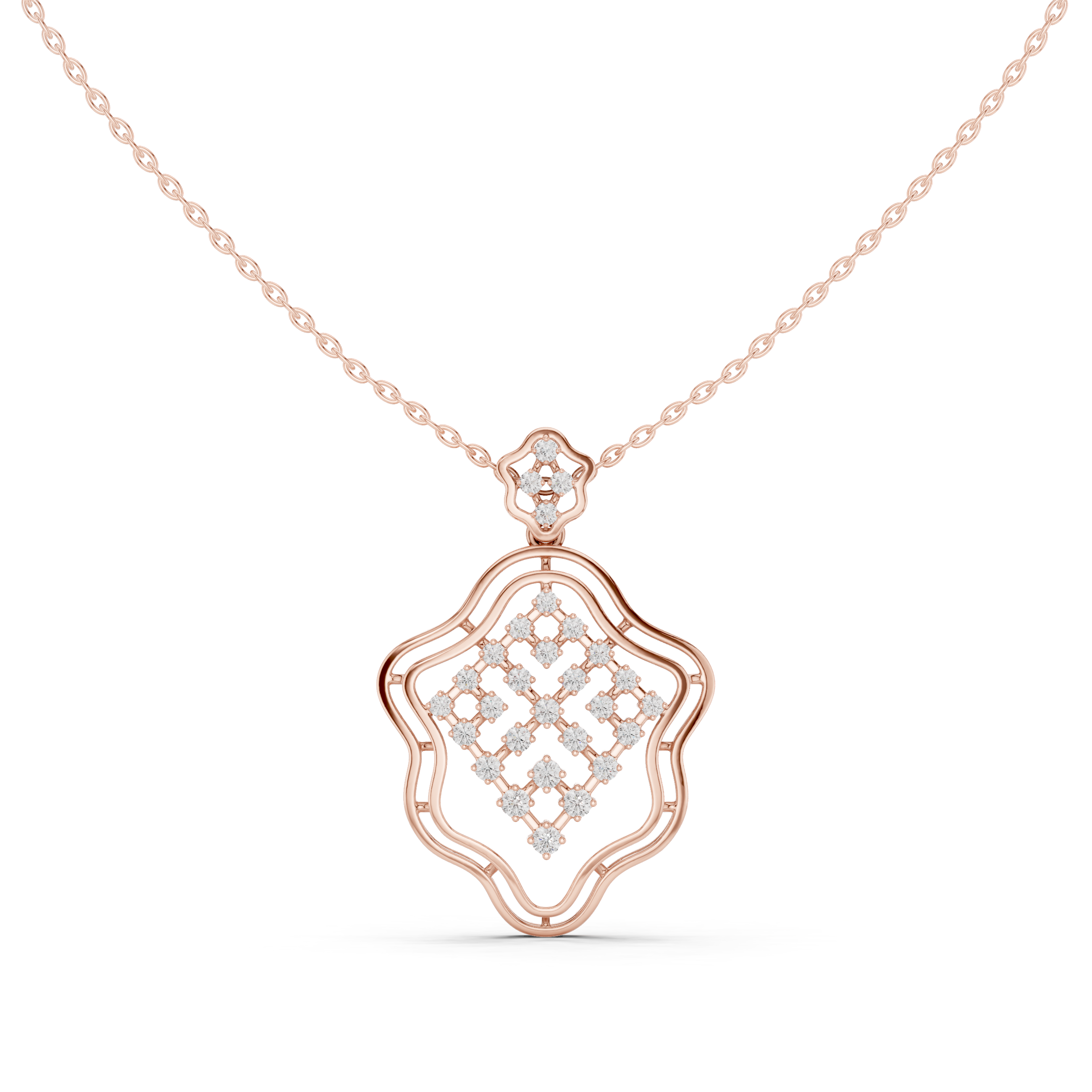 Luxury Diamond Lattice Pendant
