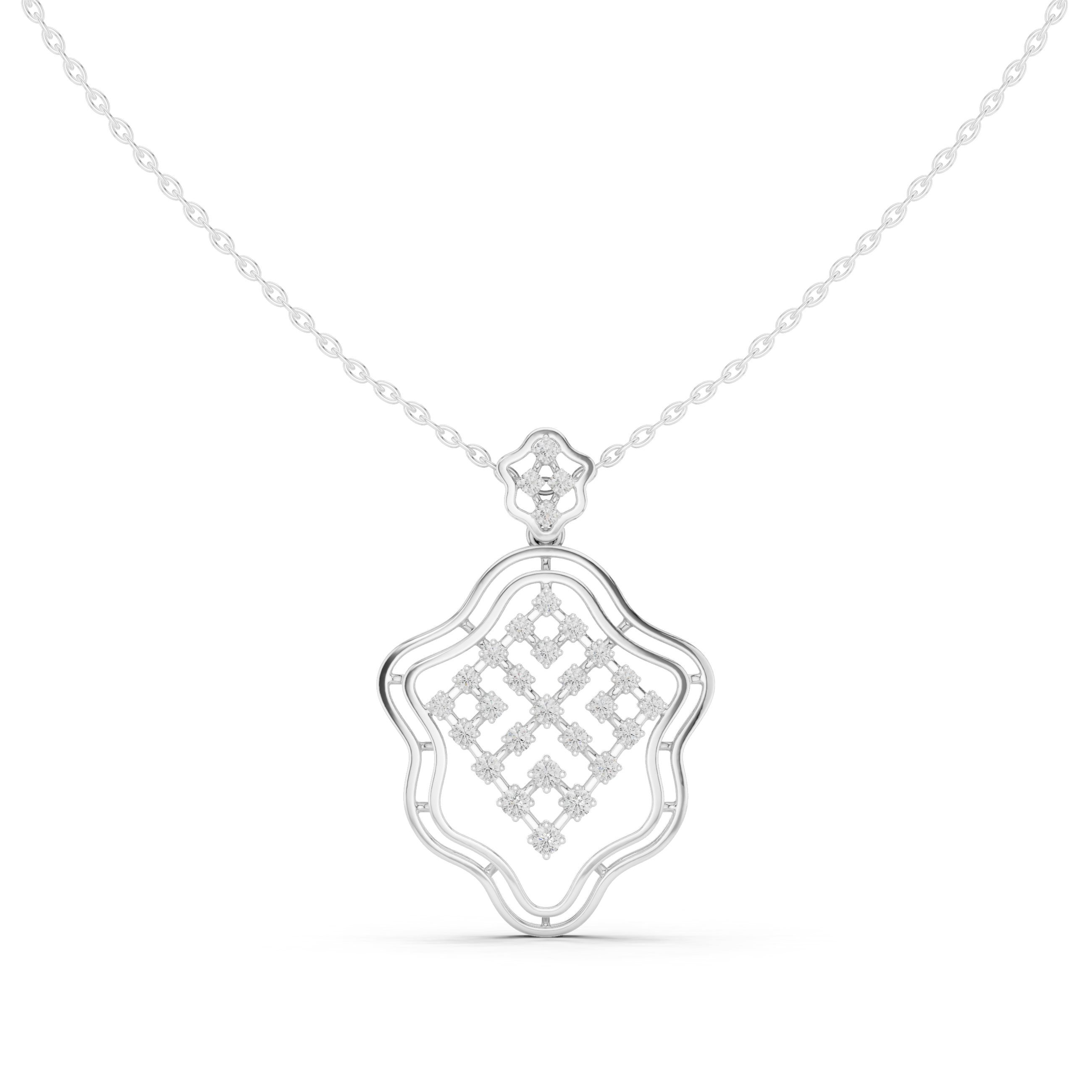 Luxury Diamond Lattice Pendant