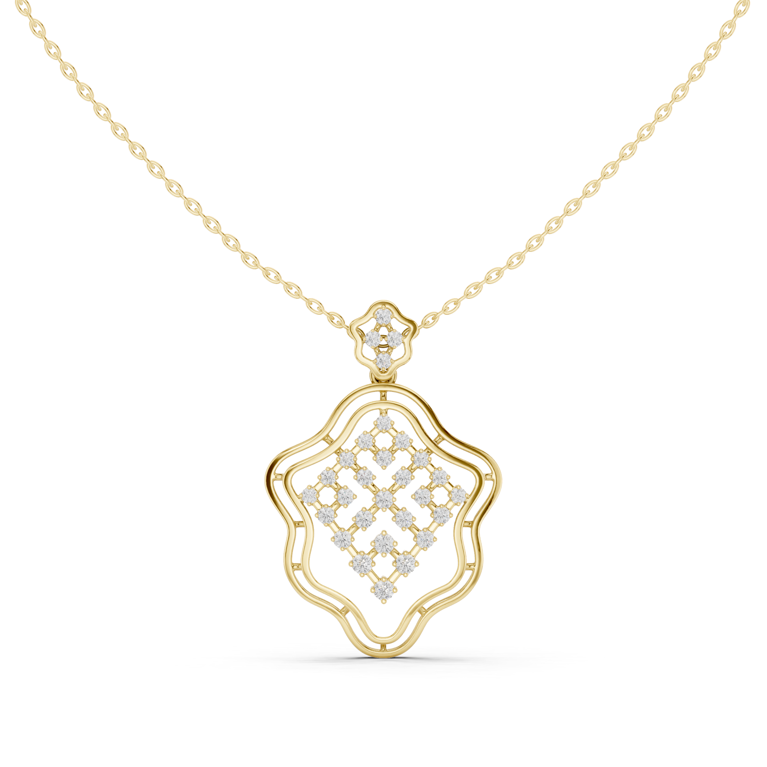 Luxury Diamond Lattice Pendant