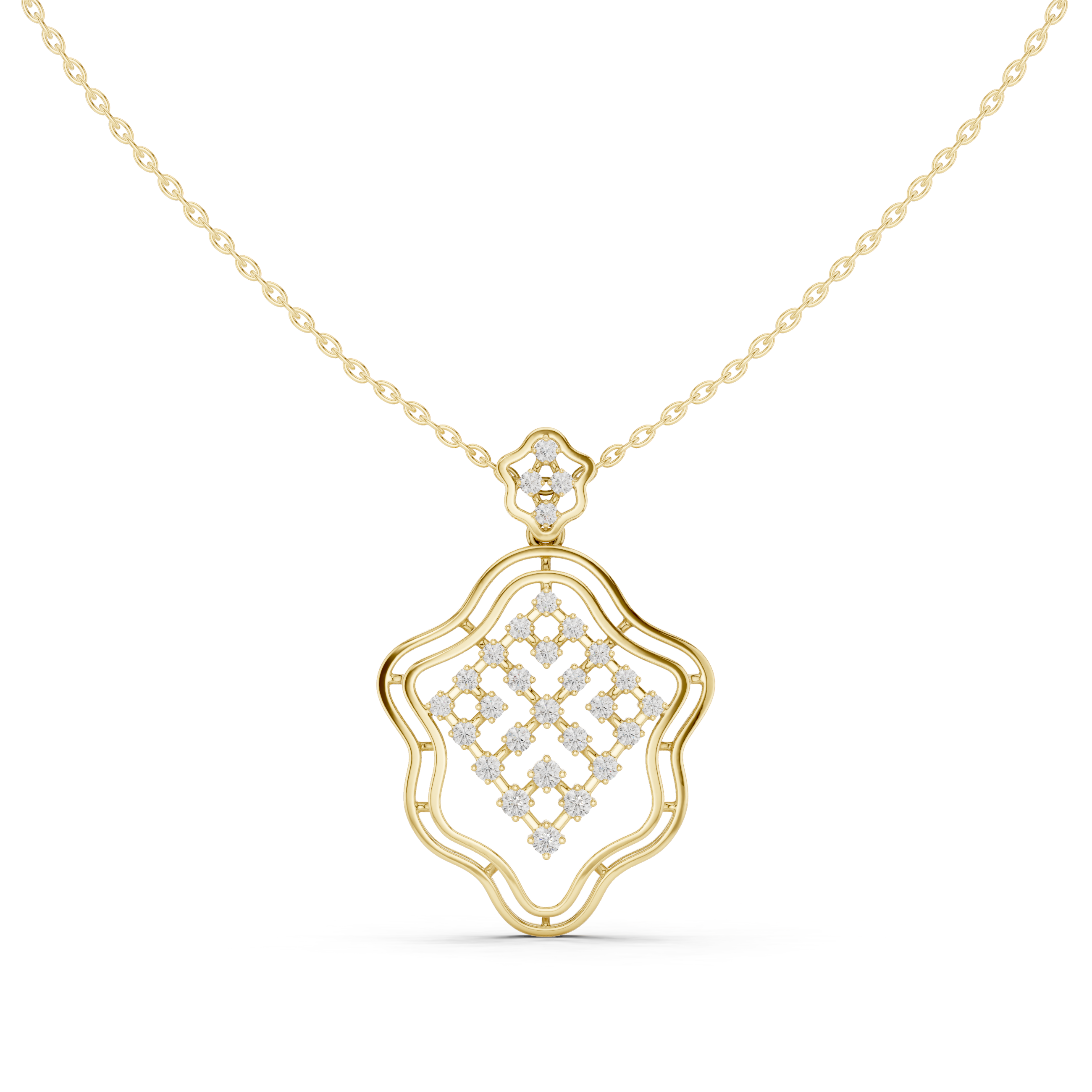Luxury Diamond Lattice Pendant