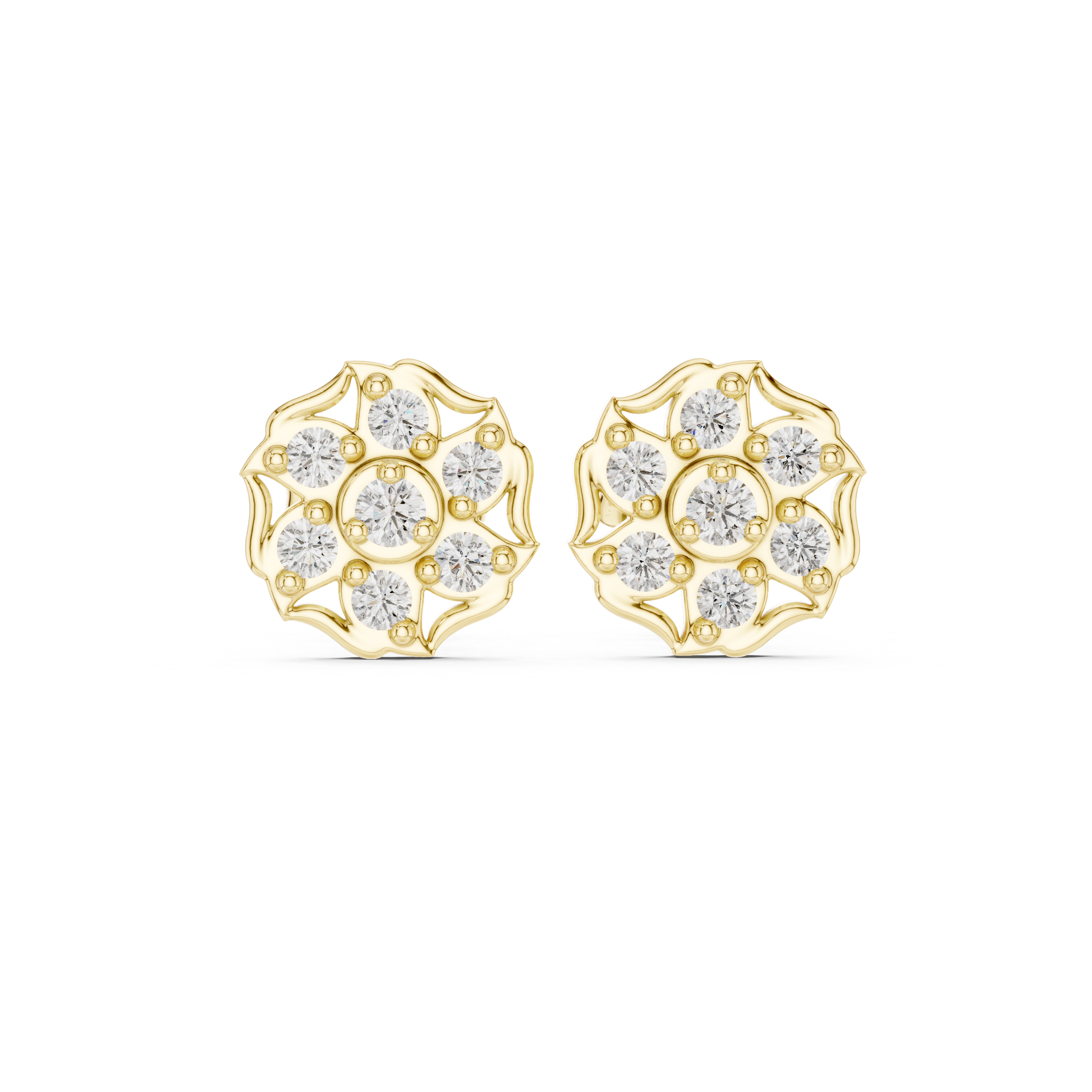 Luxury Cluster Diamond Earrings