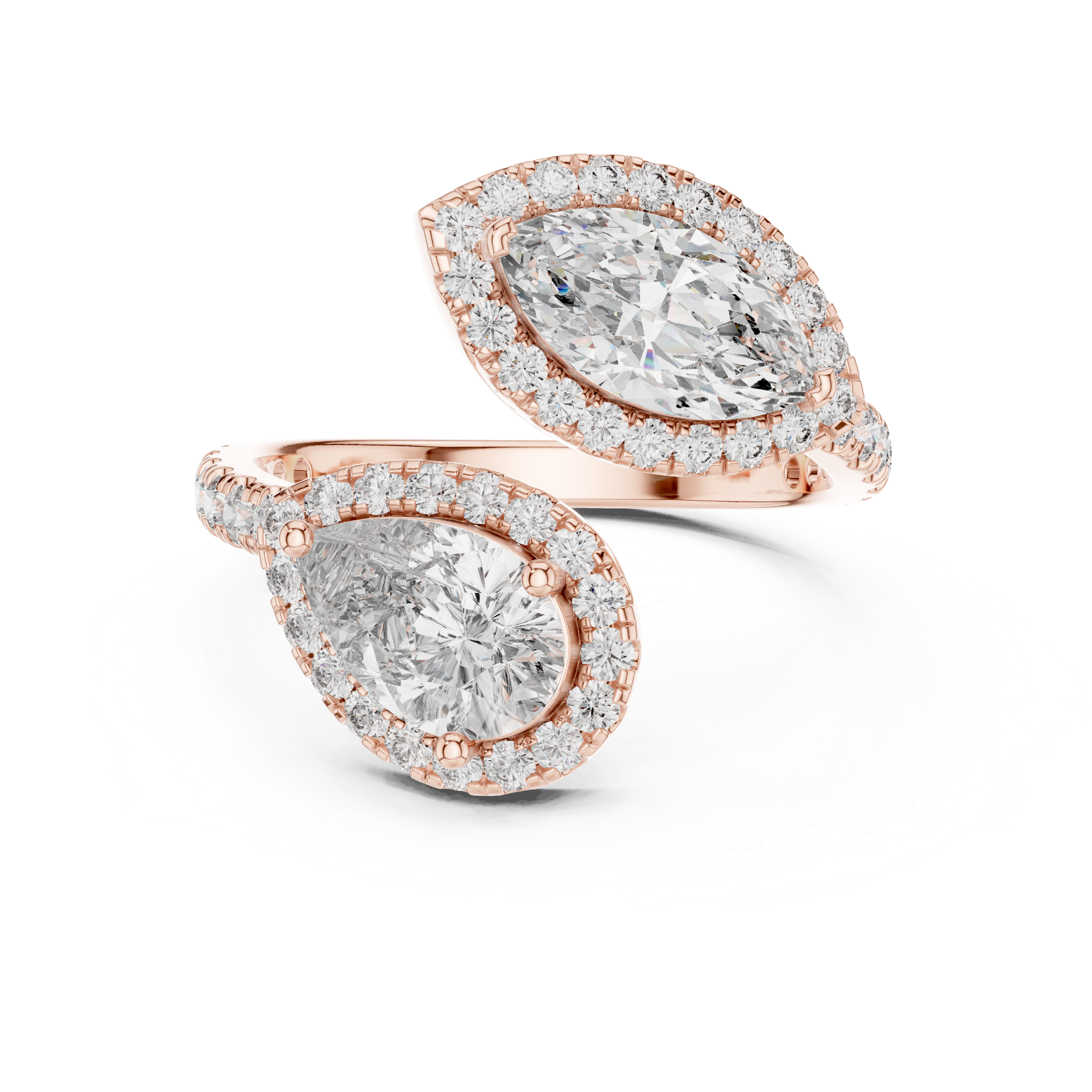 Luxury Toi Et Moi Diamond Ring