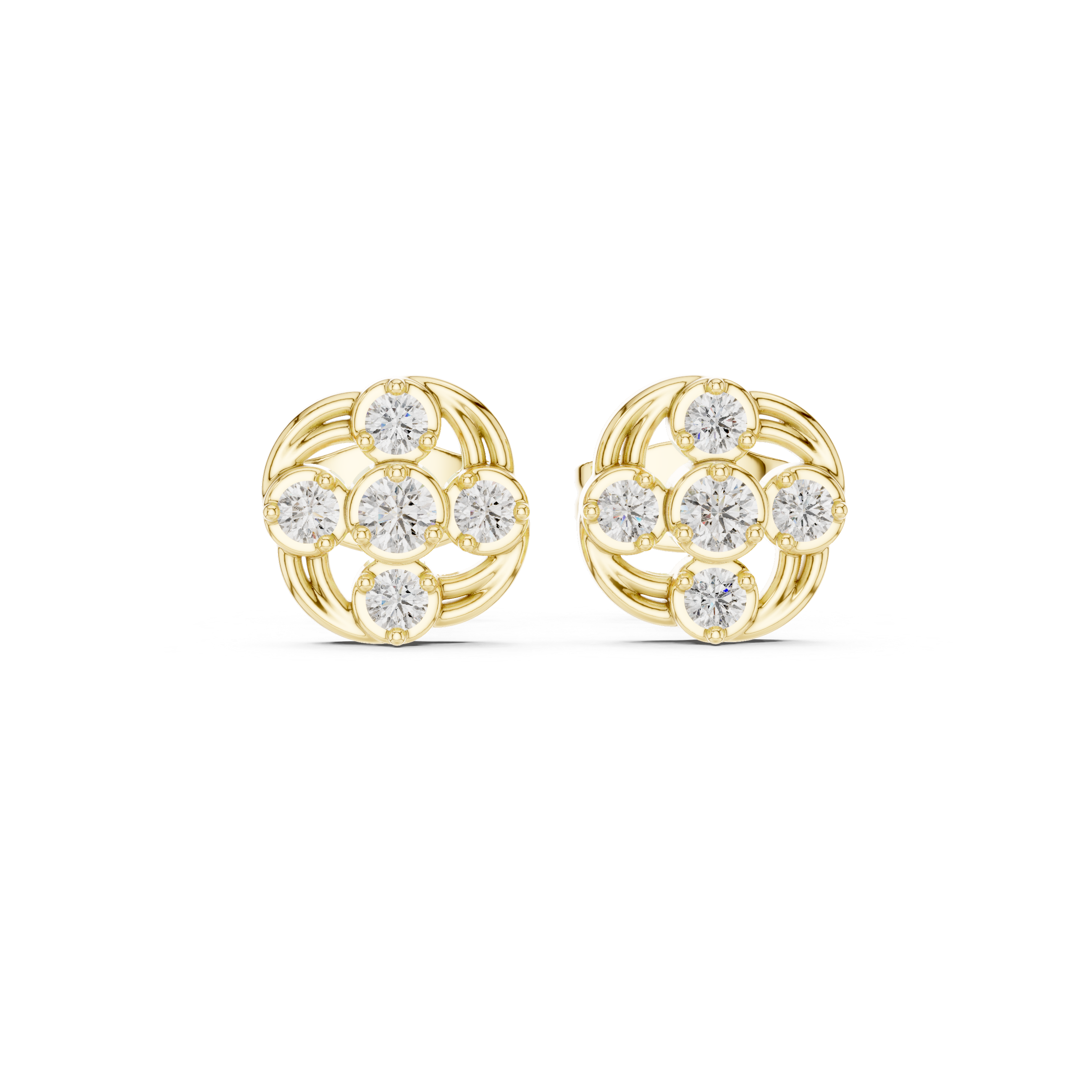 Luxury Circle Diamond Earrings
