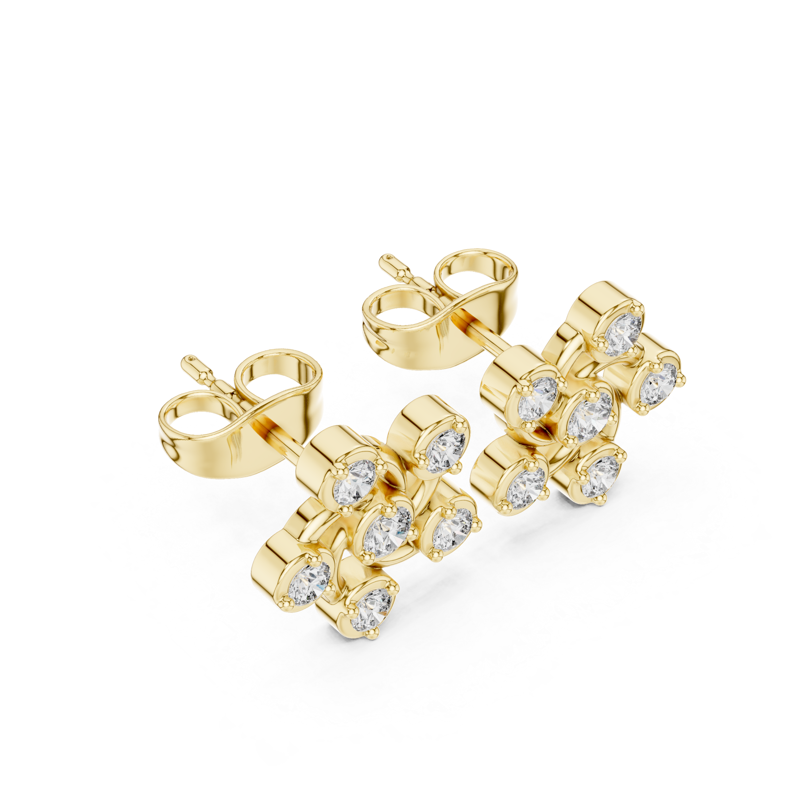 Luxury Spiral Diamond Earrings