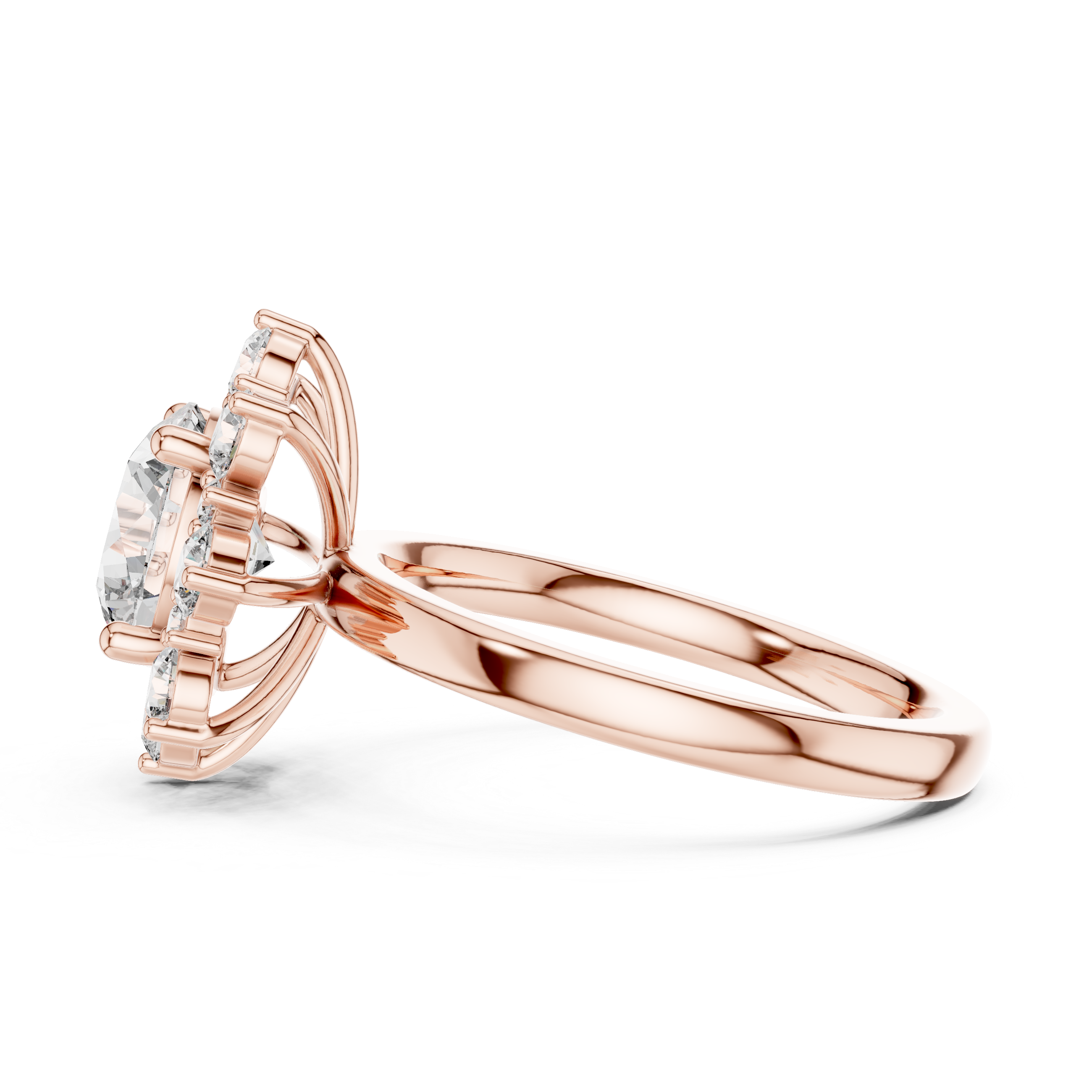 Luxury Halo Cluster Diamond Ring