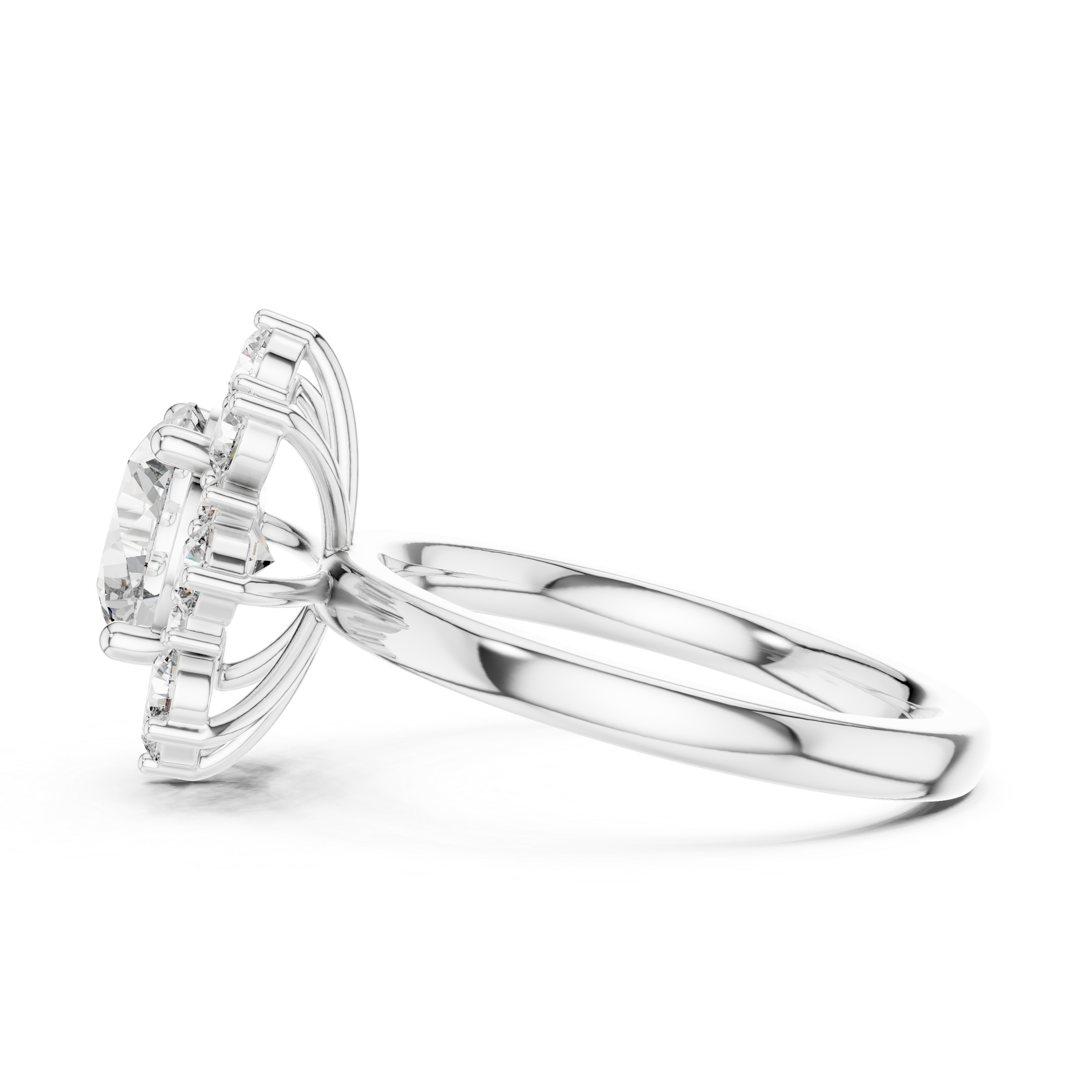 Luxury Halo Cluster Diamond Ring