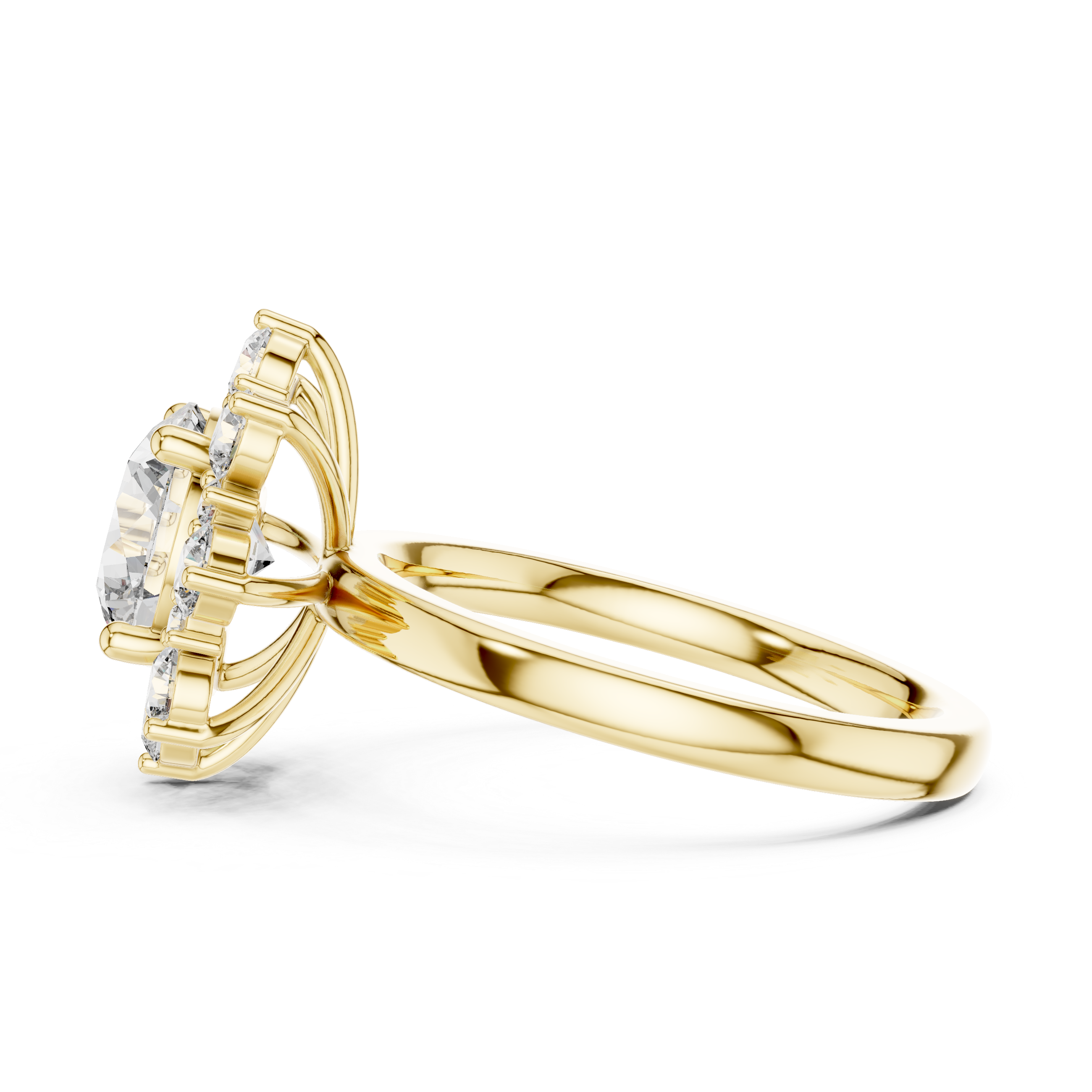 Luxury Halo Cluster Diamond Ring