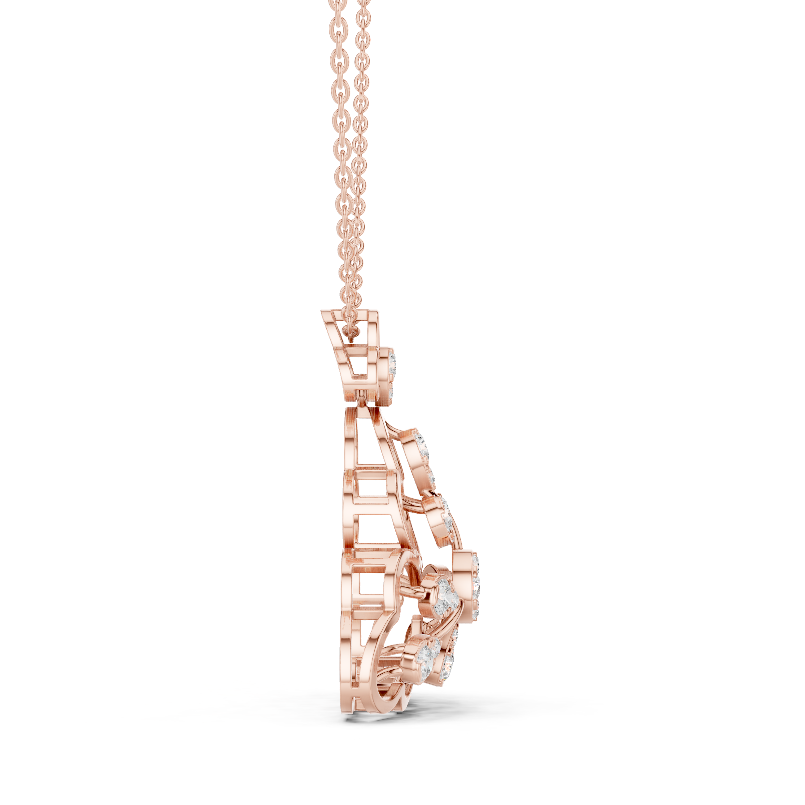 Regal Floral Diamond Pendant