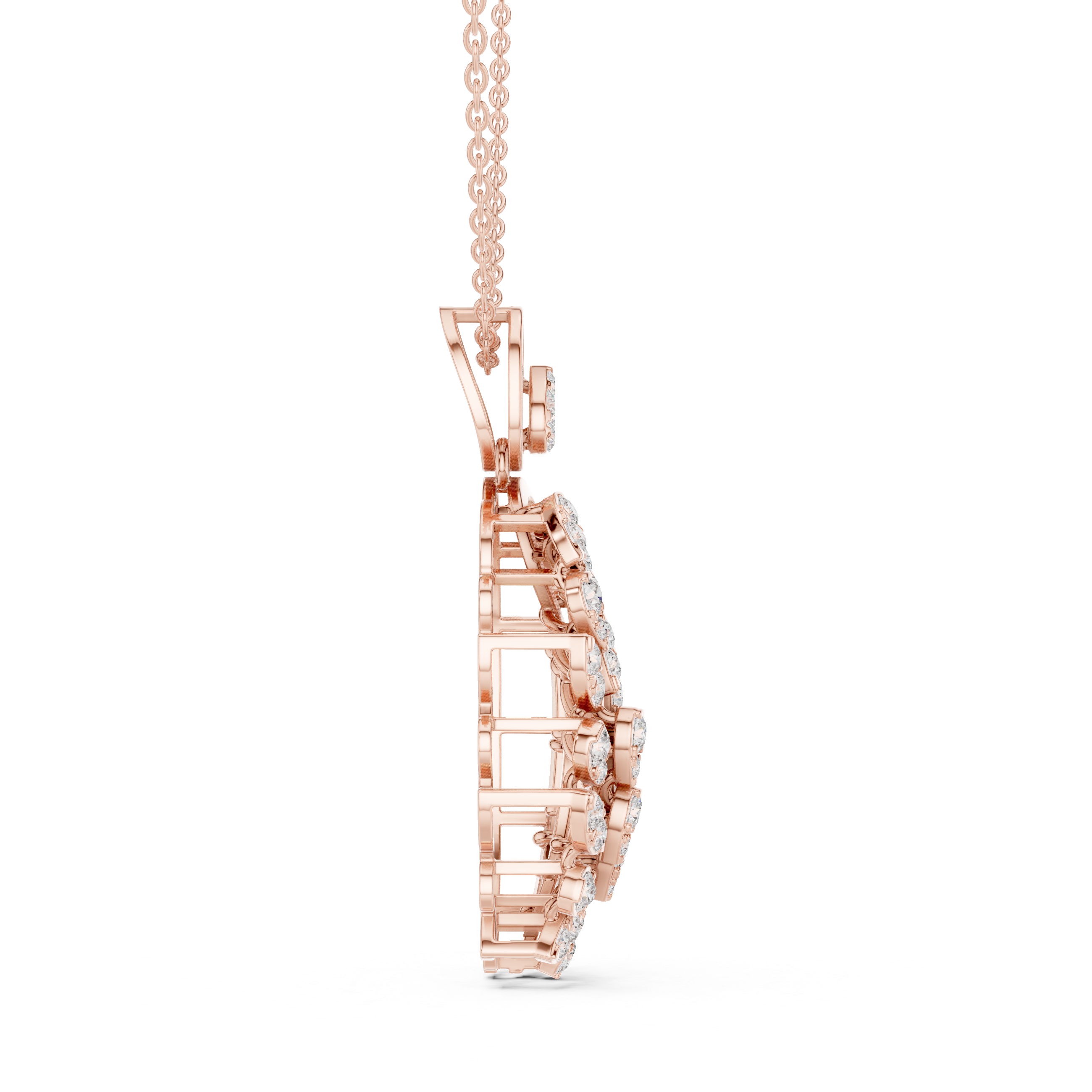 Majestic Leaf Diamond Pendant
