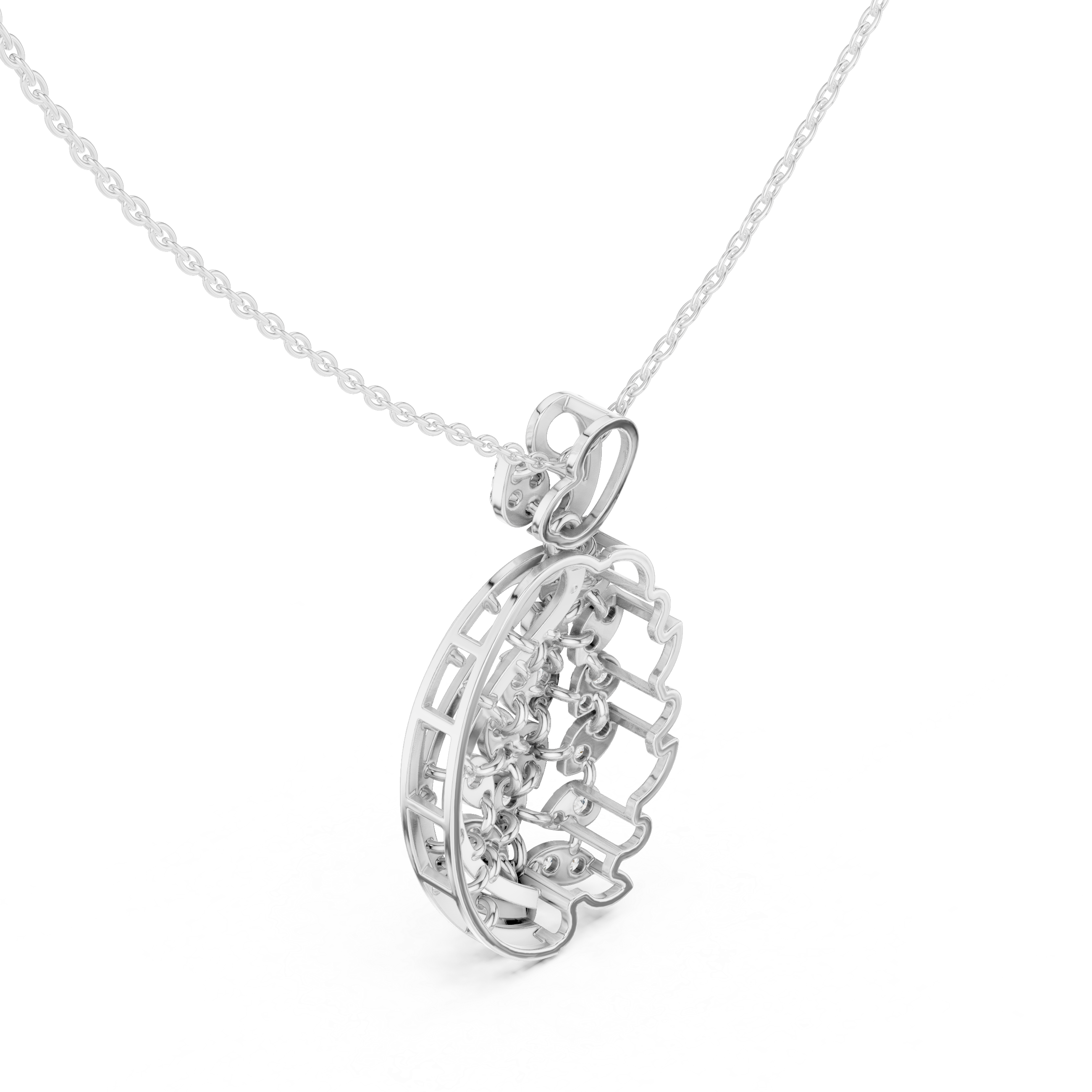 Majestic Leaf Diamond Pendant