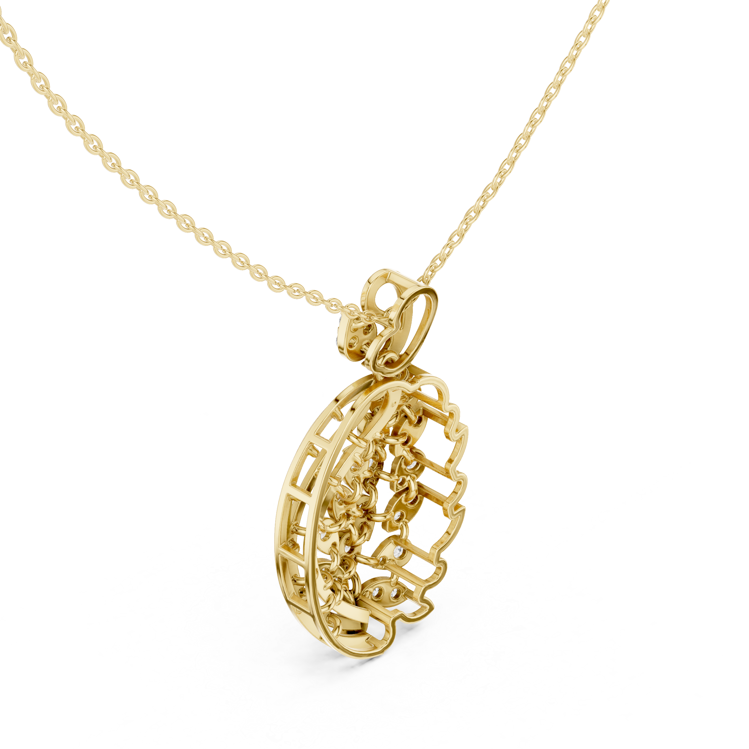 Majestic Leaf Diamond Pendant