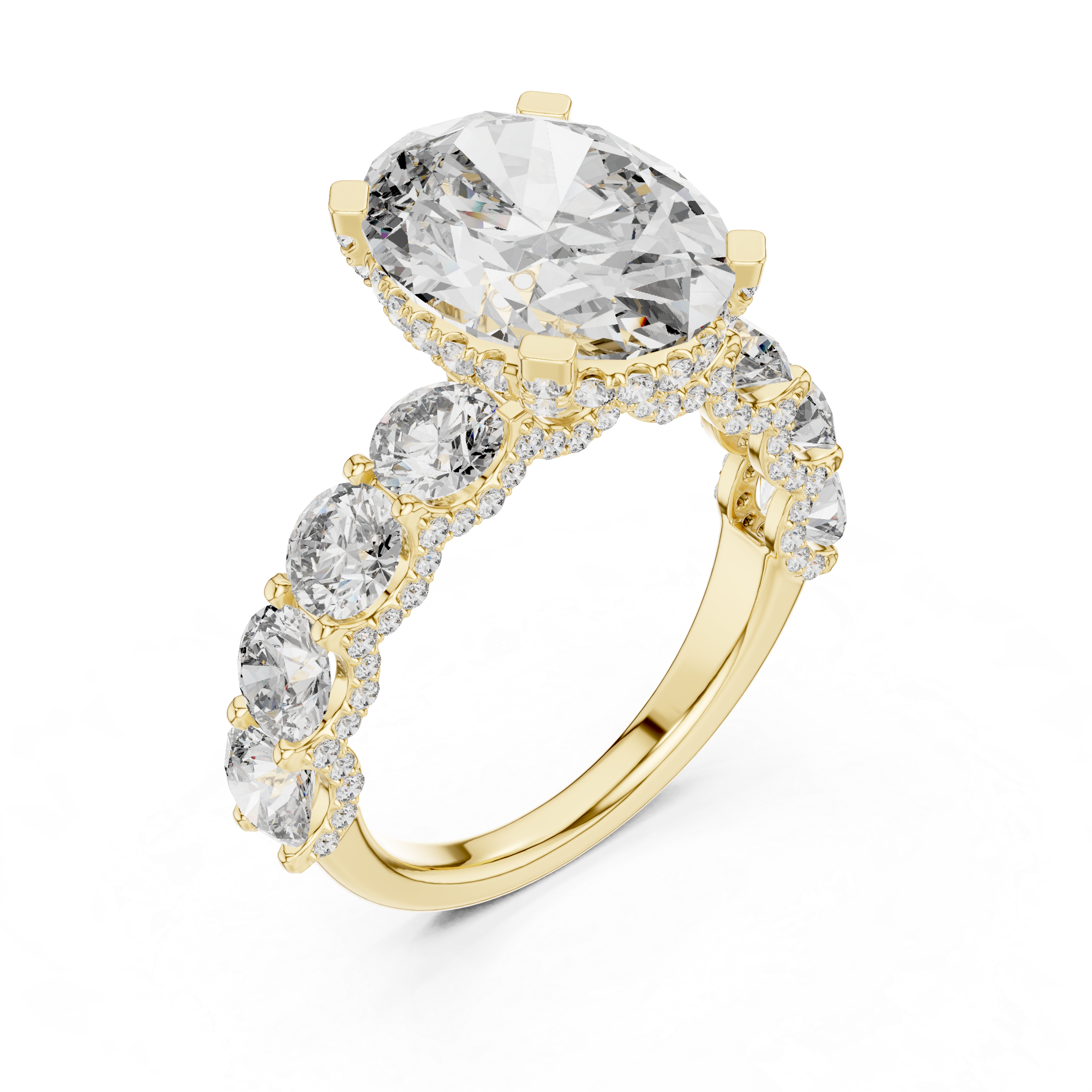 Luxury Oval Diamond Halo Ring