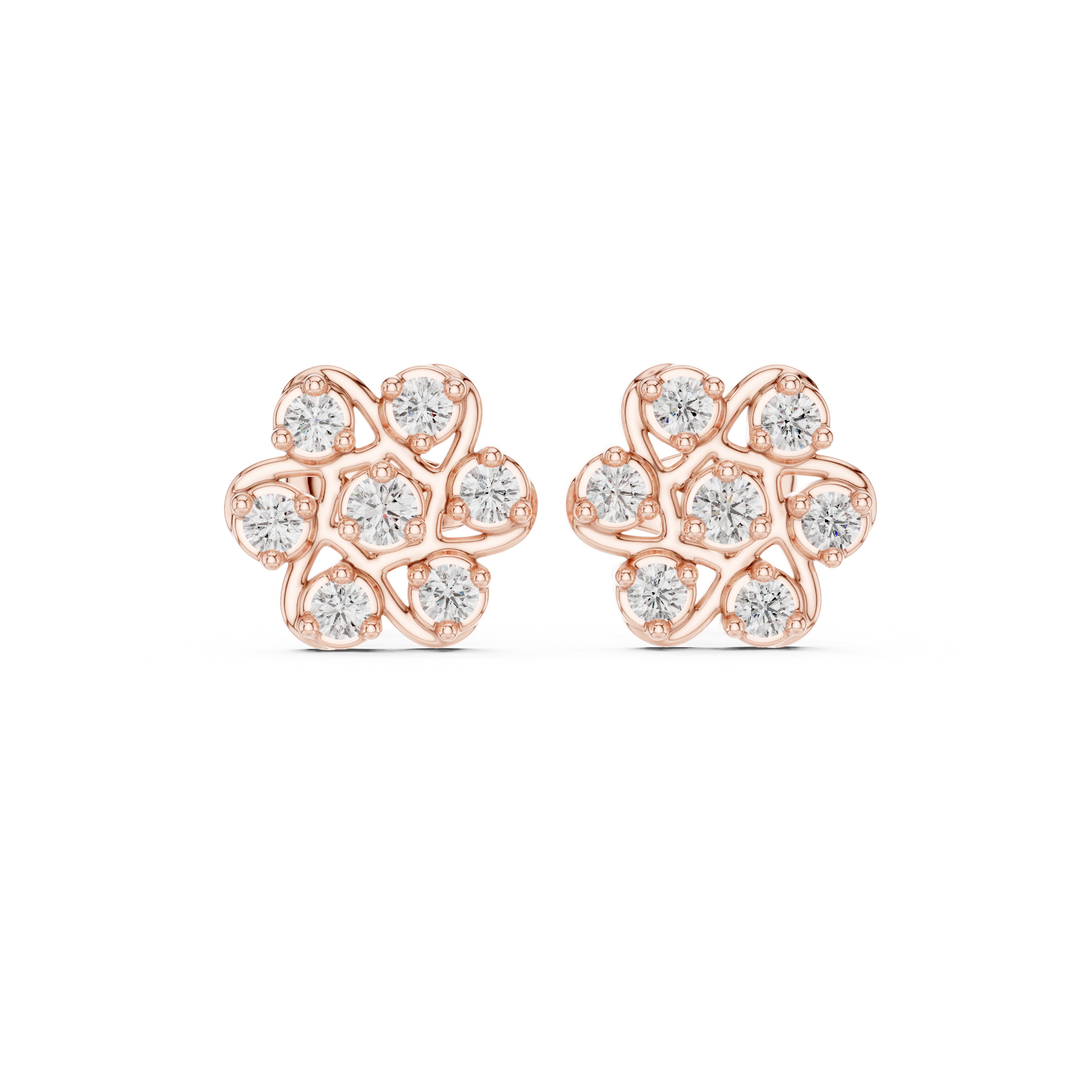 Luxury Floral Diamond Earrings