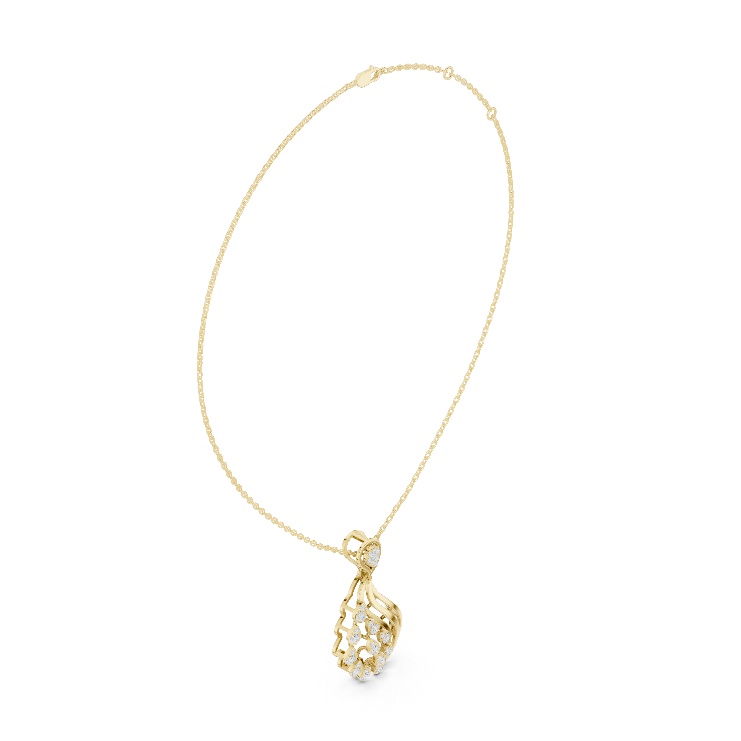 Elegant Diamond Drop Pendant