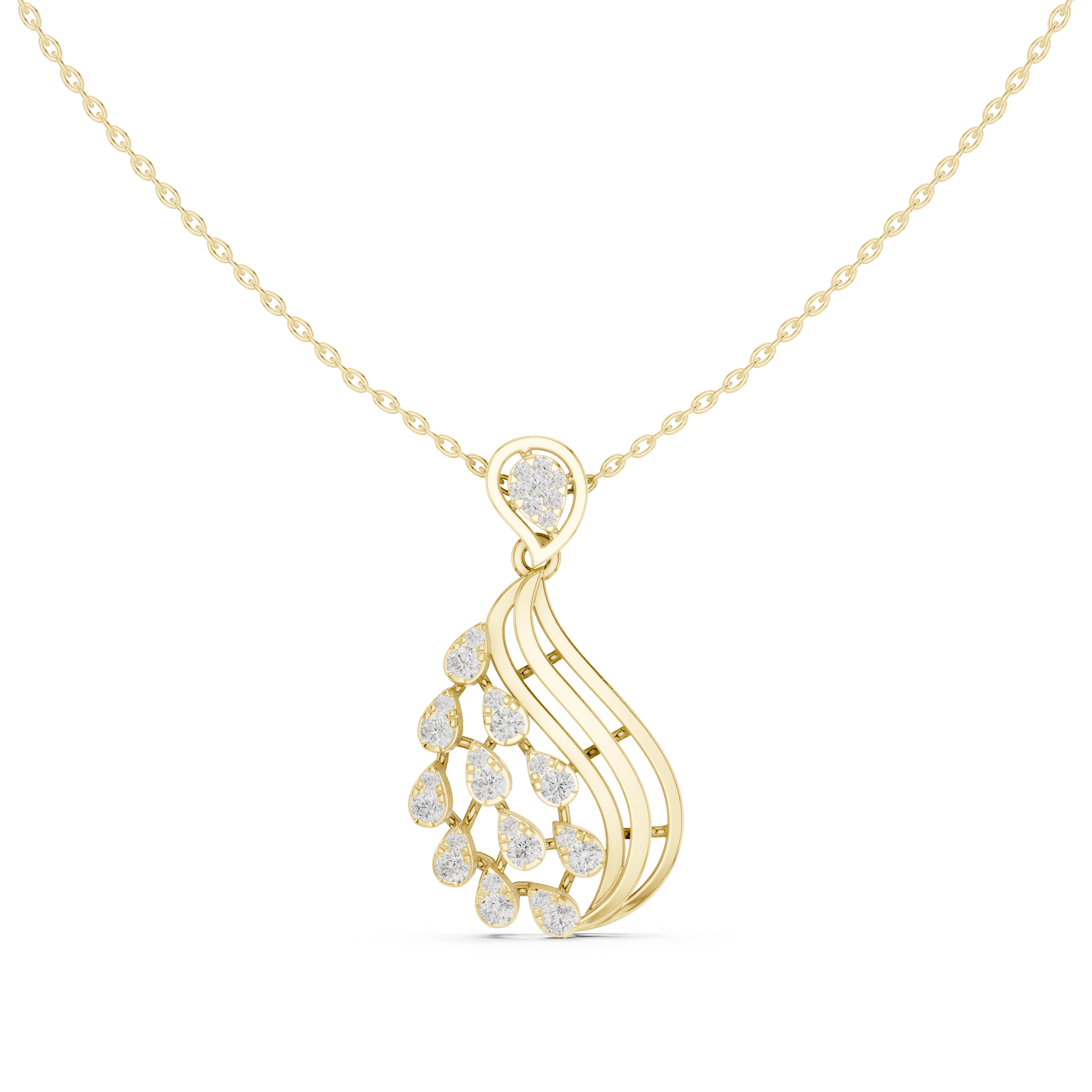 Elegant Diamond Drop Pendant