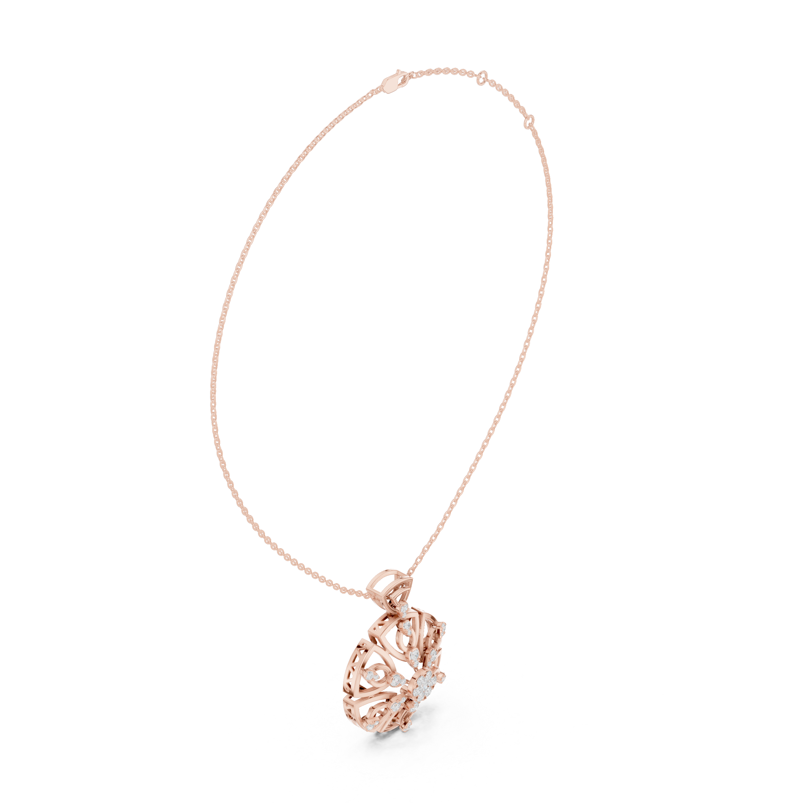 Royal Floral Diamond Pendant
