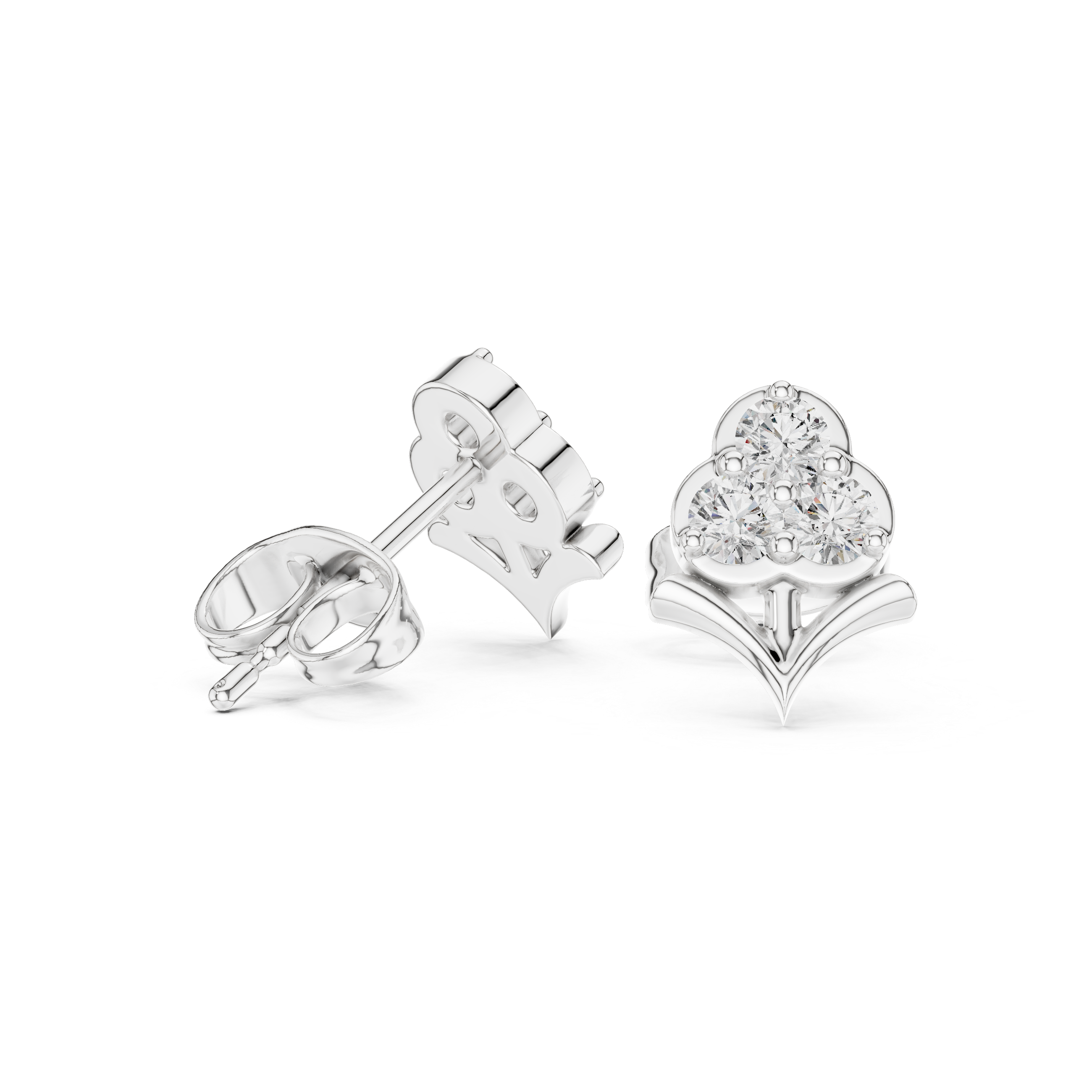 Luxury Diamond Flower Earrings