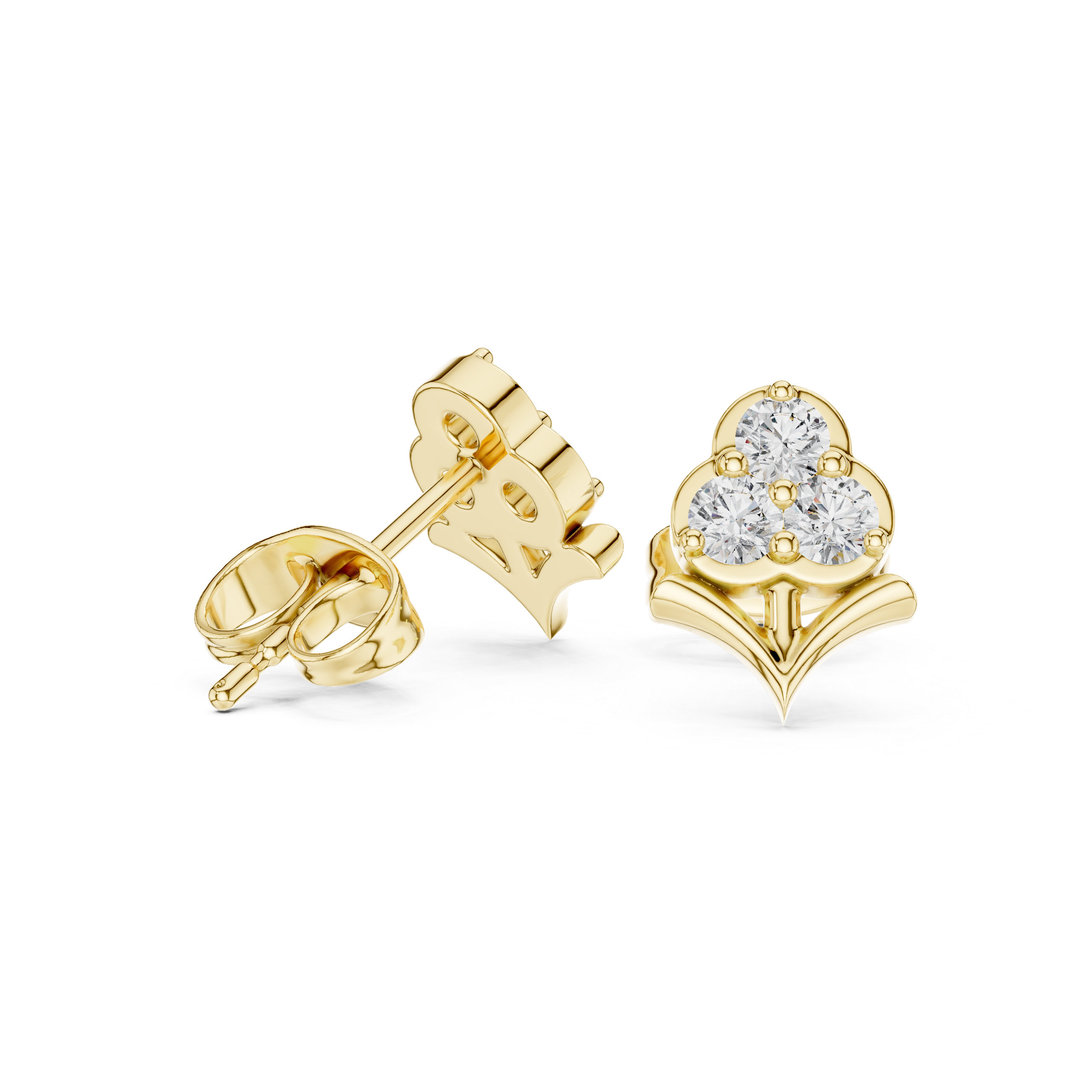 Luxury Diamond Flower Earrings