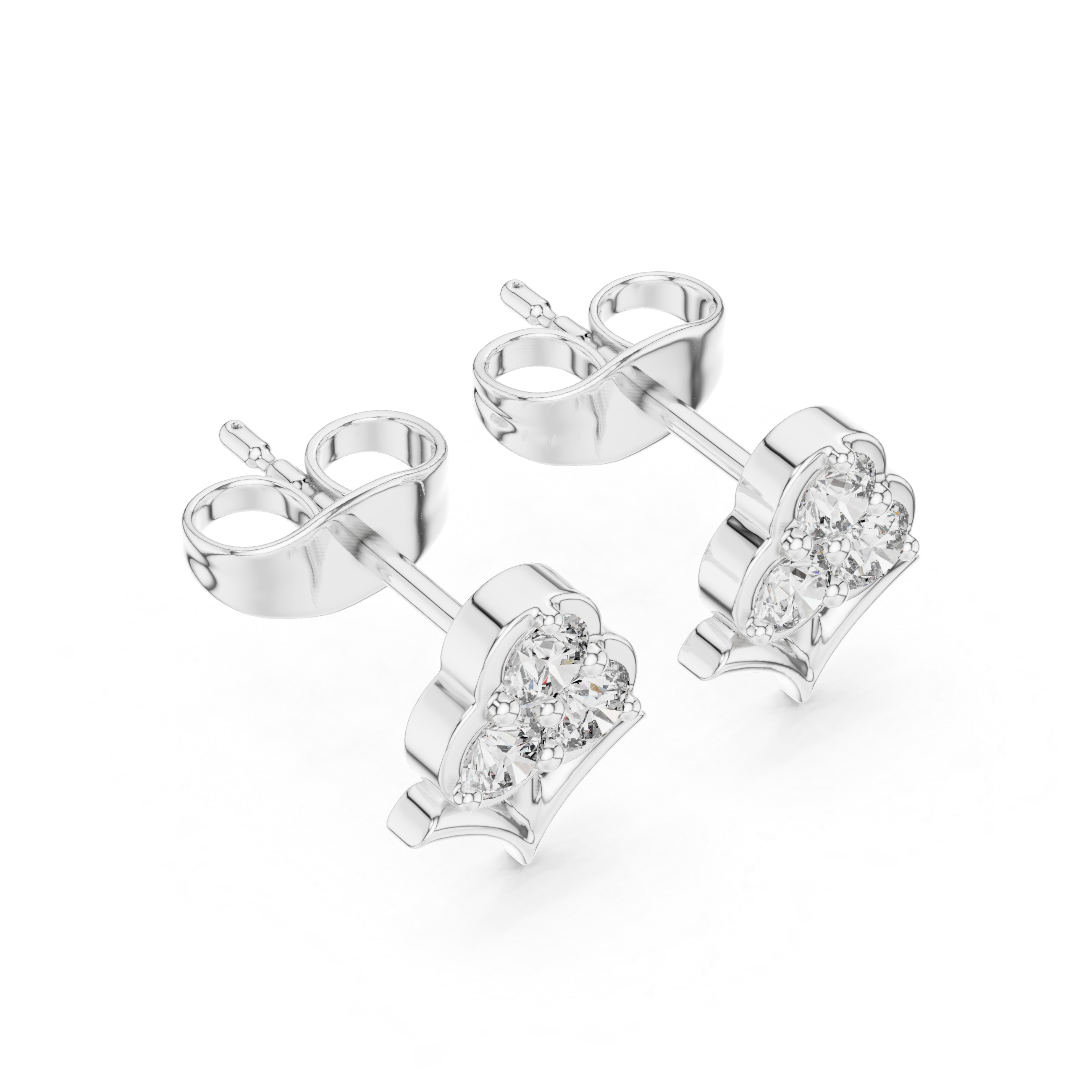 Luxury Diamond Flower Earrings