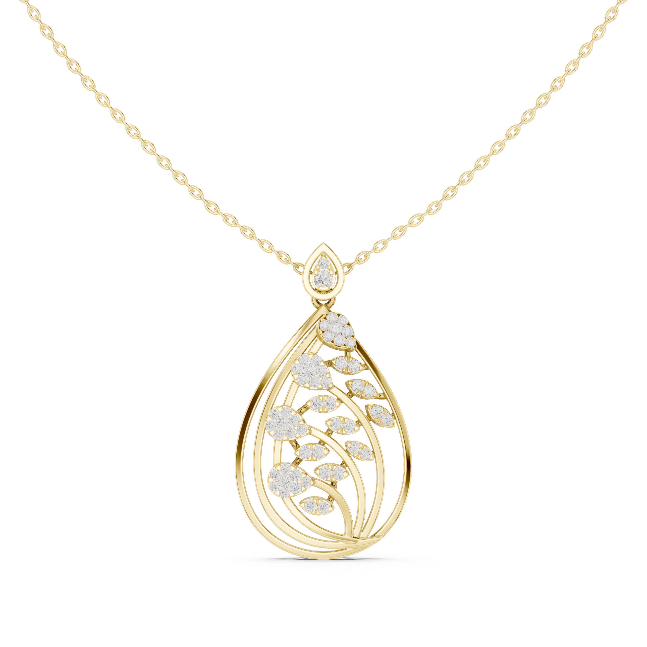 Luxury Diamond Teardrop Pendant