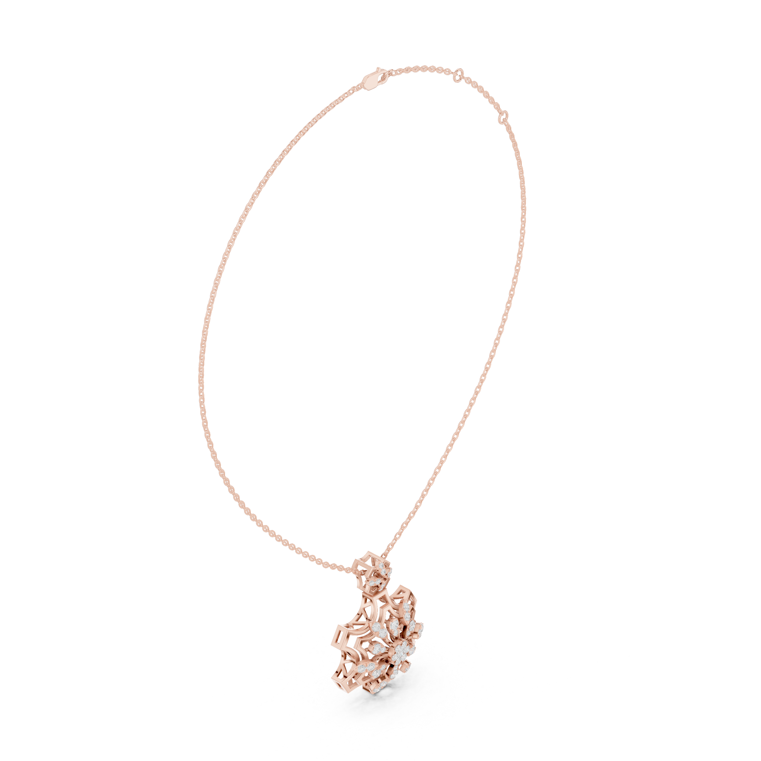 Luxury Floral Diamond Pendant