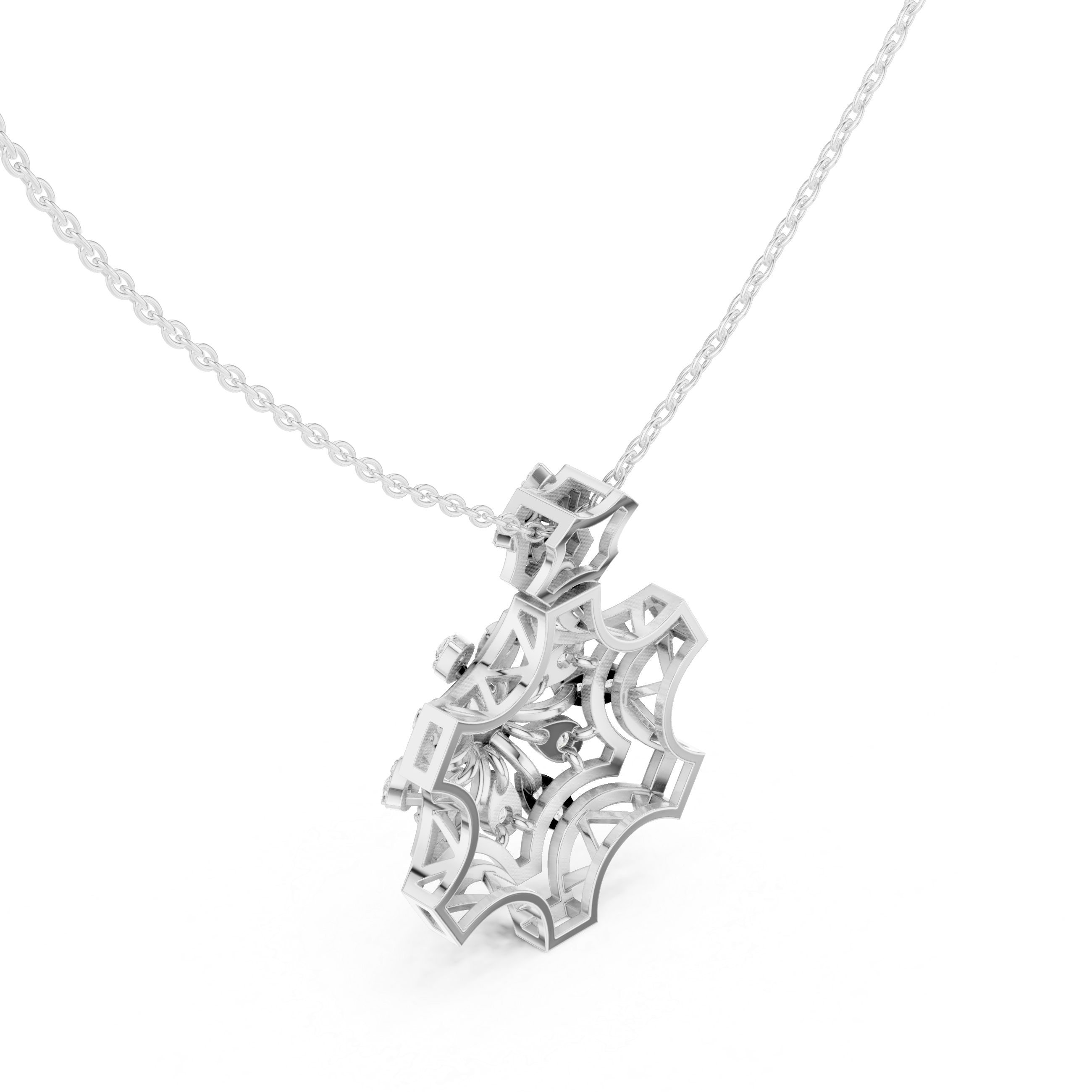 Luxury Floral Diamond Pendant