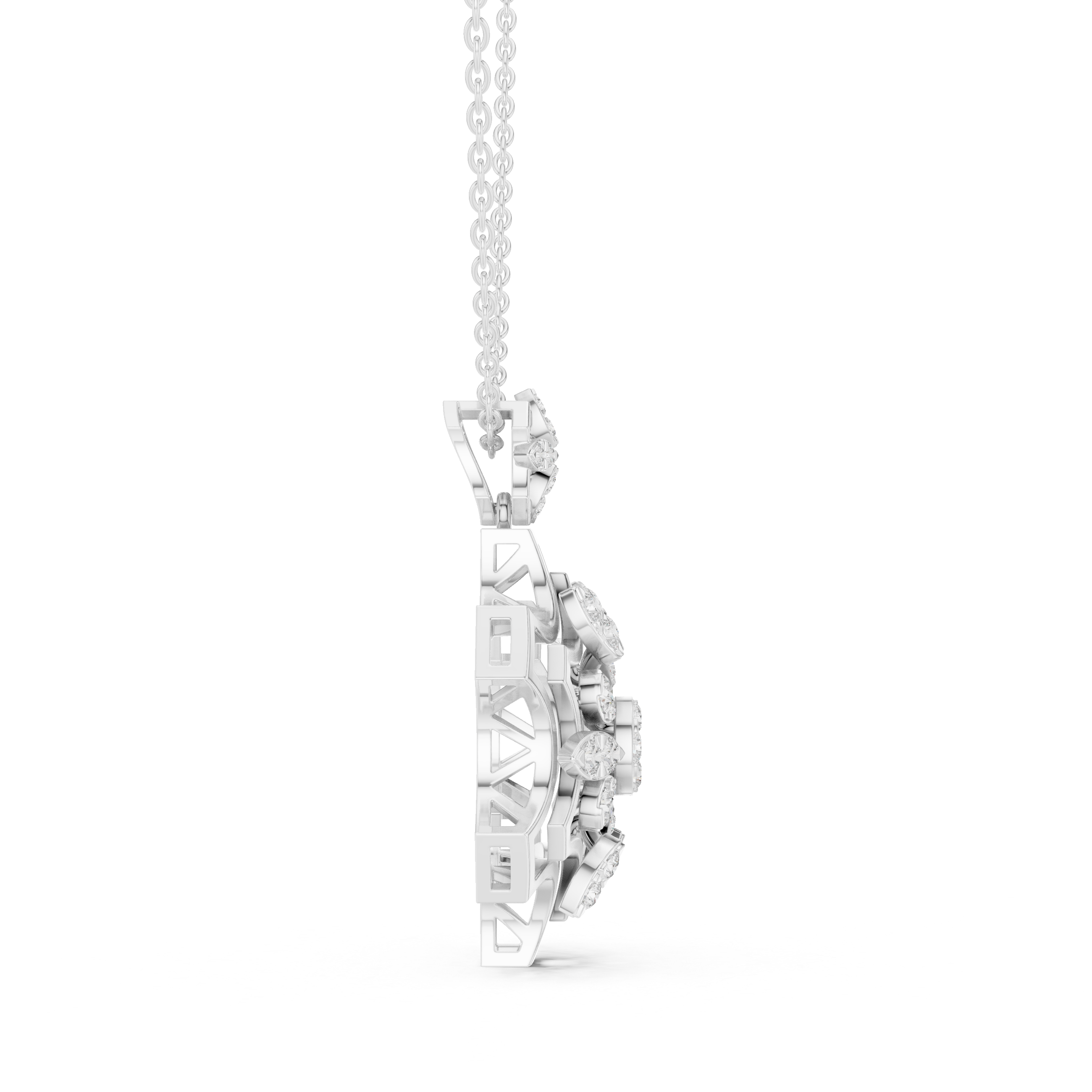 Luxury Floral Diamond Pendant