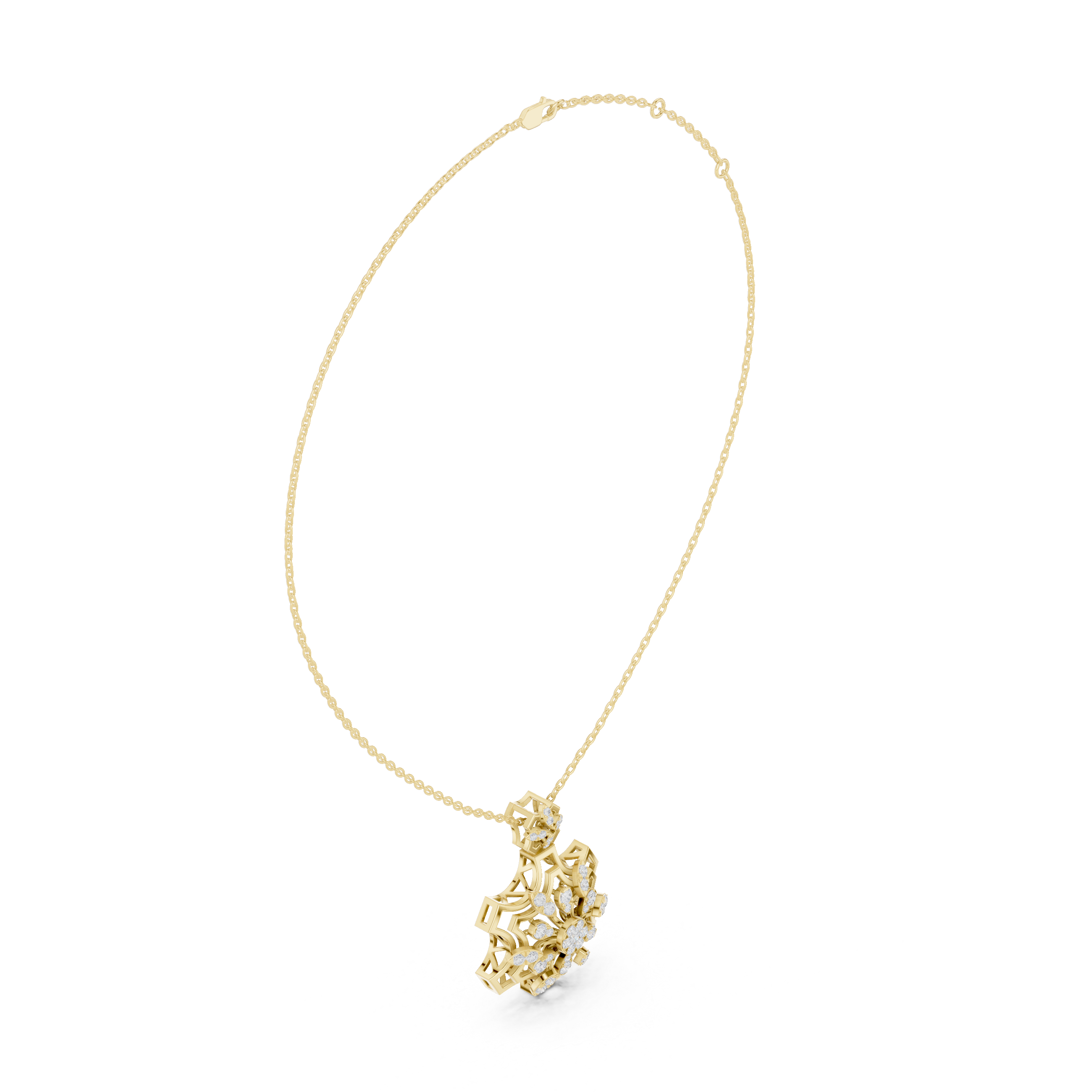Luxury Floral Diamond Pendant