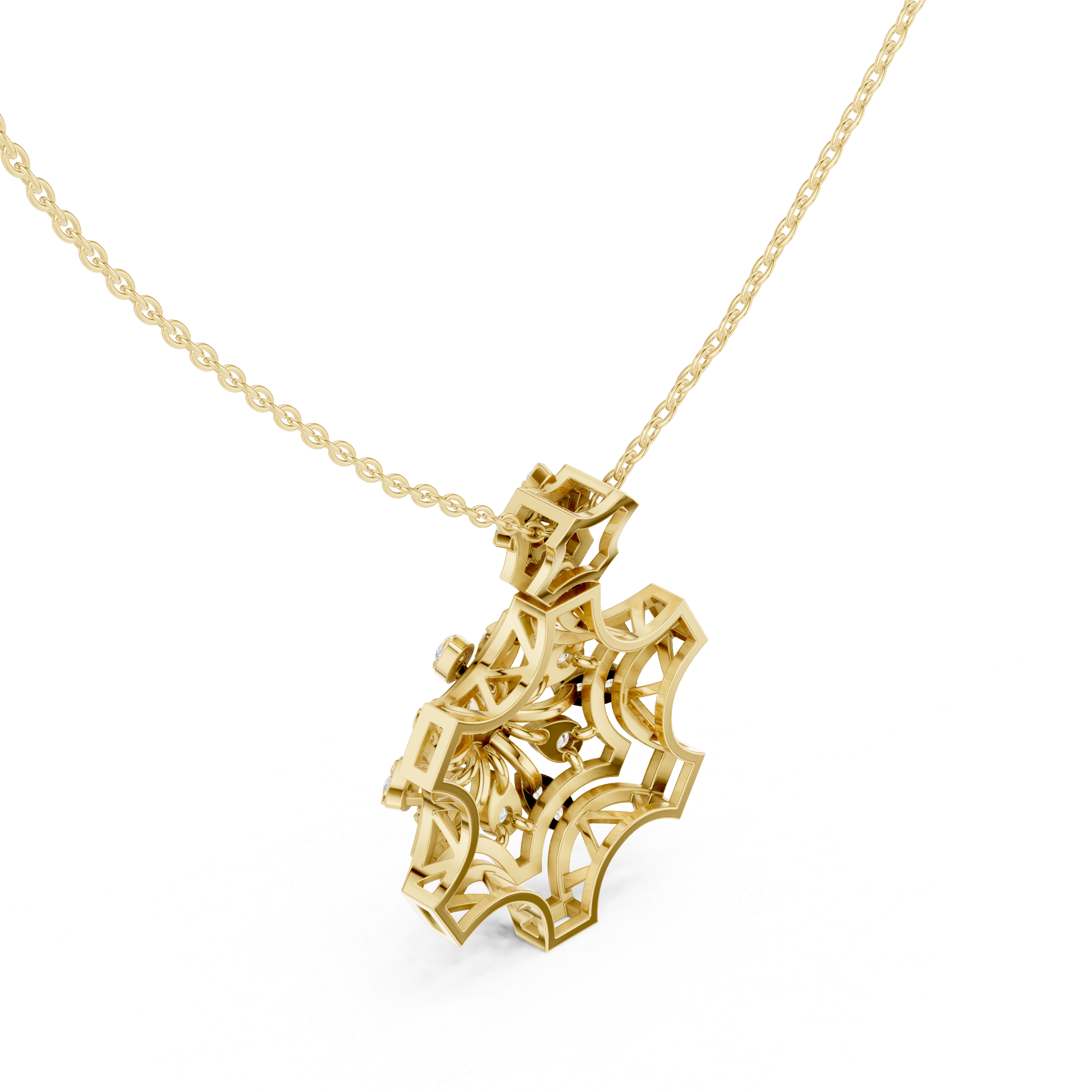 Luxury Floral Diamond Pendant