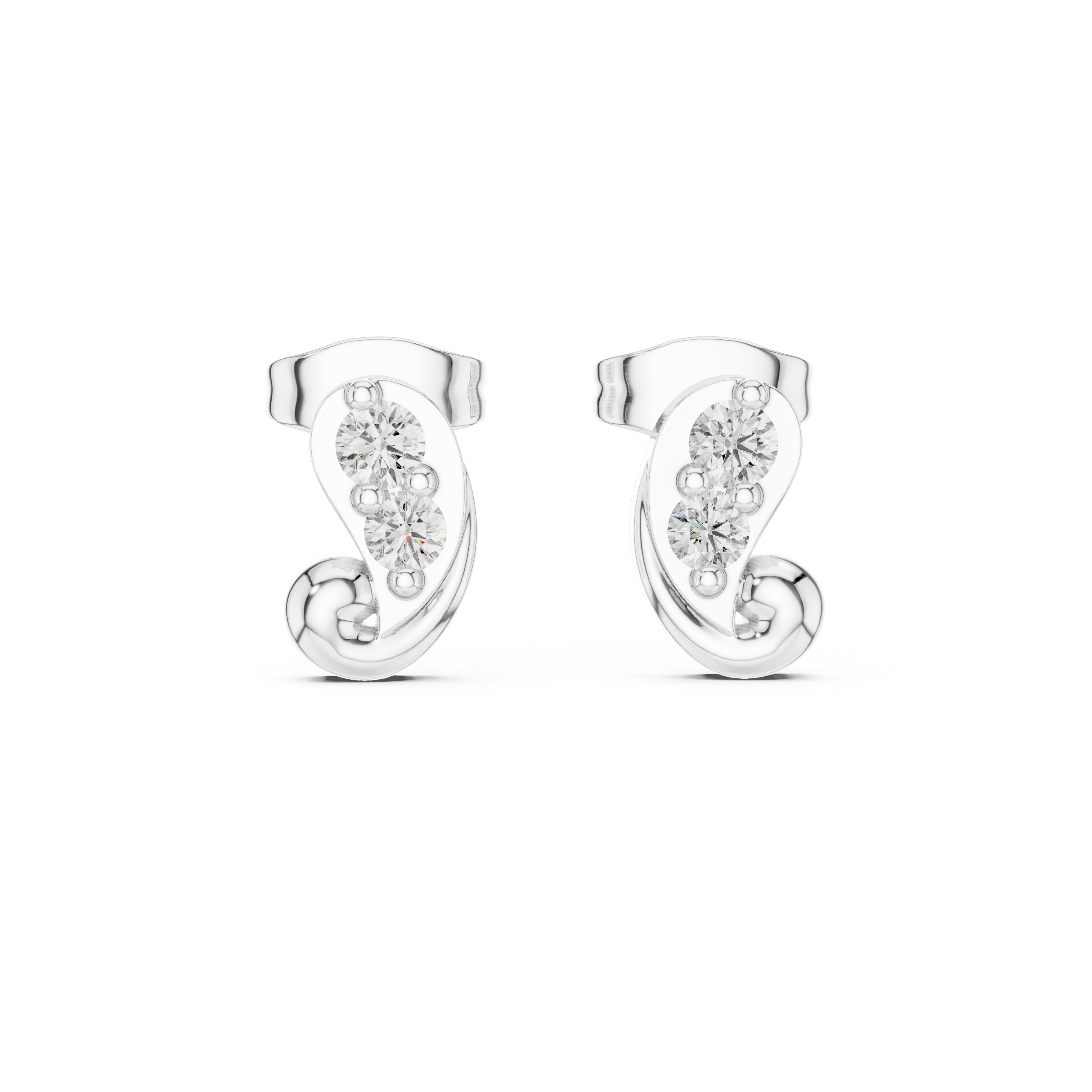 Luxury Diamond Curve Earrings