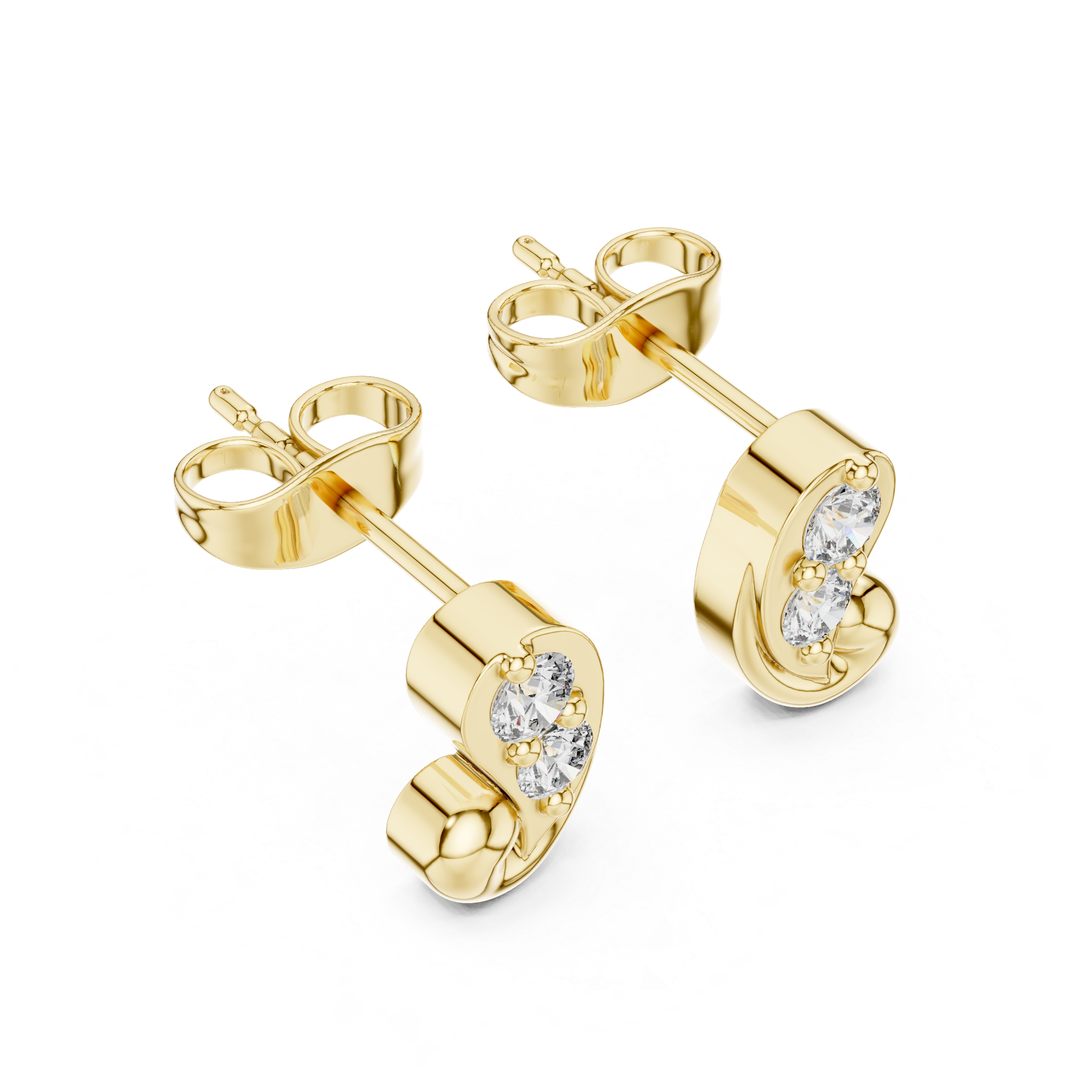 Luxury Diamond Curve Earrings
