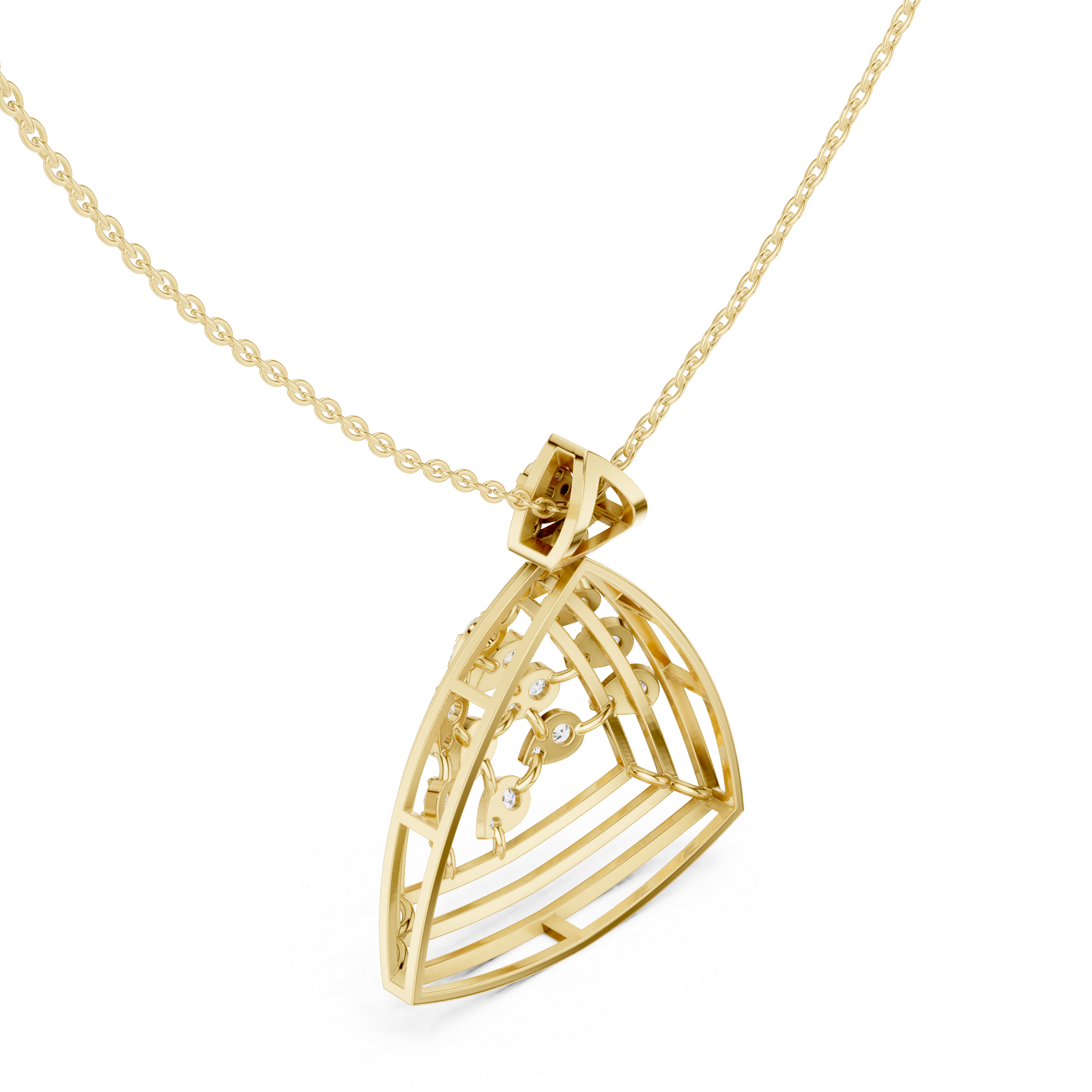 Luxury Geometric Diamond Pendant